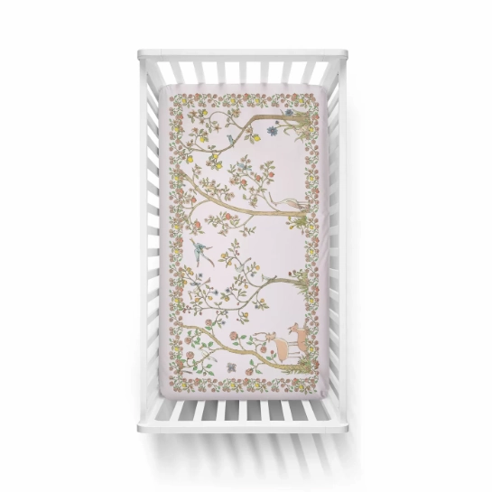 Fitted Sheet Satin - In Bloom Pink