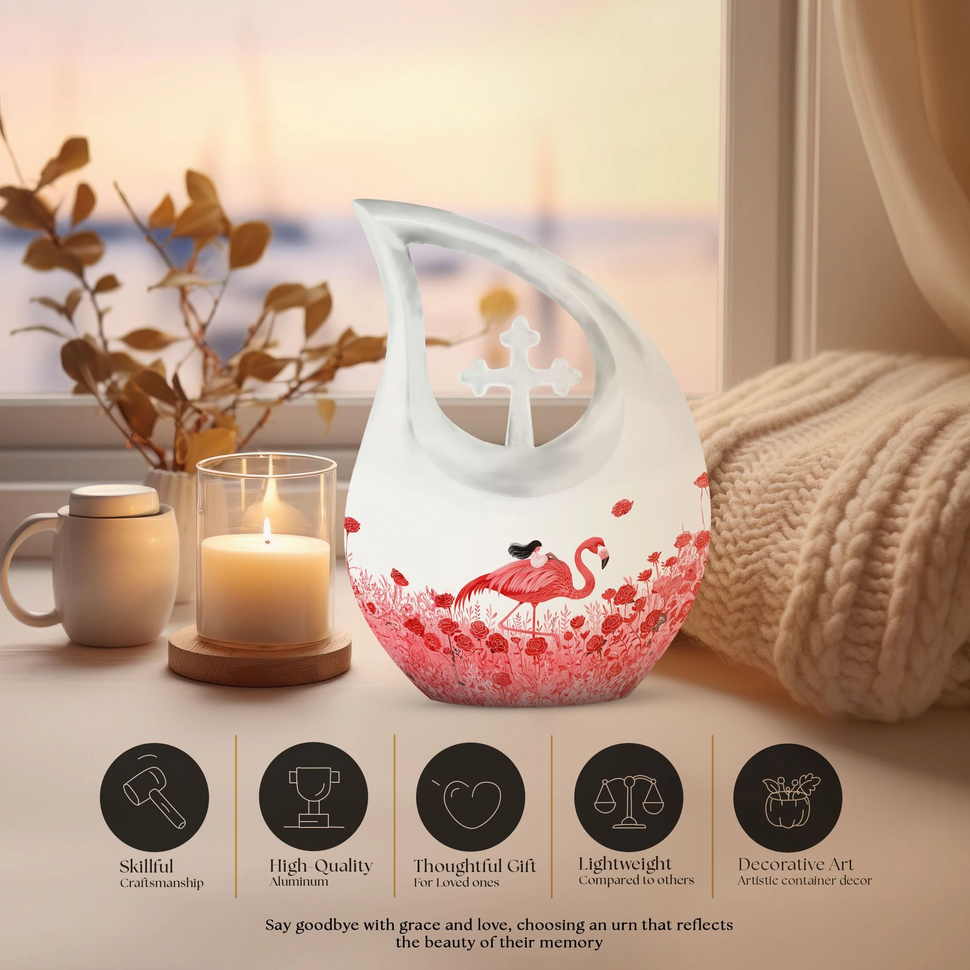 Flamingo Urn : keepsake urns for human ashes