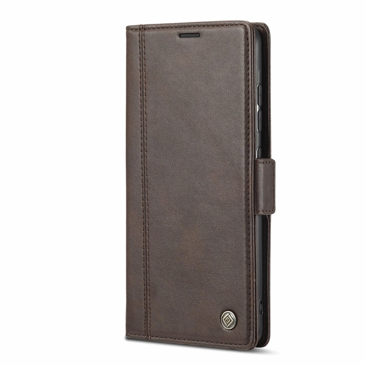 For Samsung Galaxy S21  5G LC.IMEEKE Magnetic Buckle PU   TPU Horizontal Flip Leather Case with