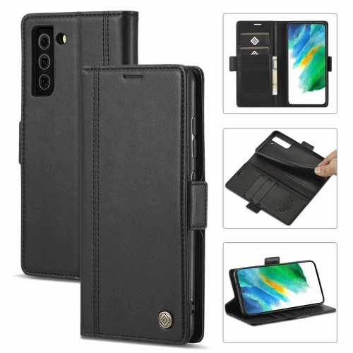 For Samsung Galaxy S21  5G LC.IMEEKE Magnetic Buckle PU   TPU Horizontal Flip Leather Case with