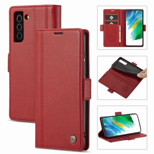 For Samsung Galaxy S21  5G LC.IMEEKE Magnetic Buckle PU   TPU Horizontal Flip Leather Case with