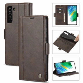 For Samsung Galaxy S21  5G LC.IMEEKE Magnetic Buckle PU   TPU Horizontal Flip Leather Case with