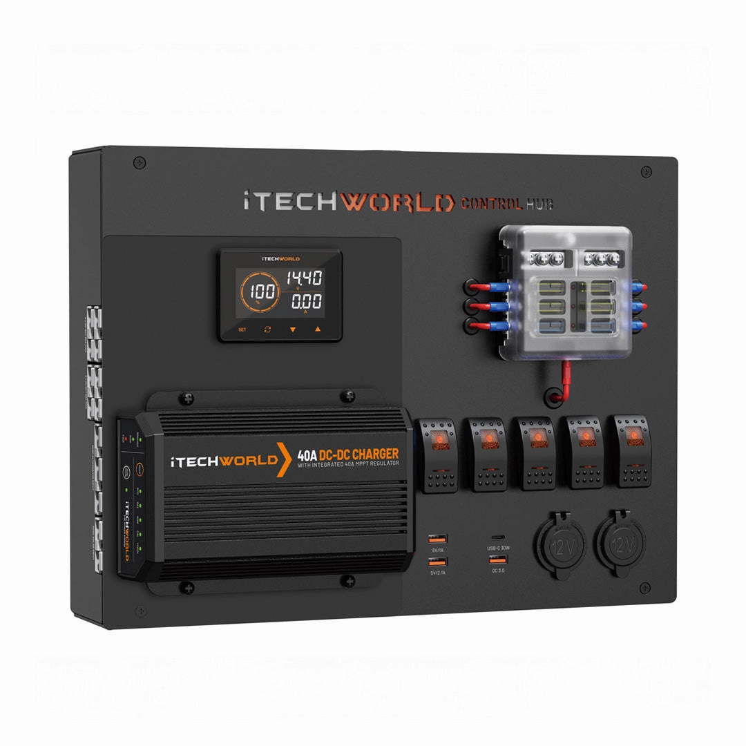 iTechworld | Premium Control Hub | with 40A DCDC Charger and 500A Shunt