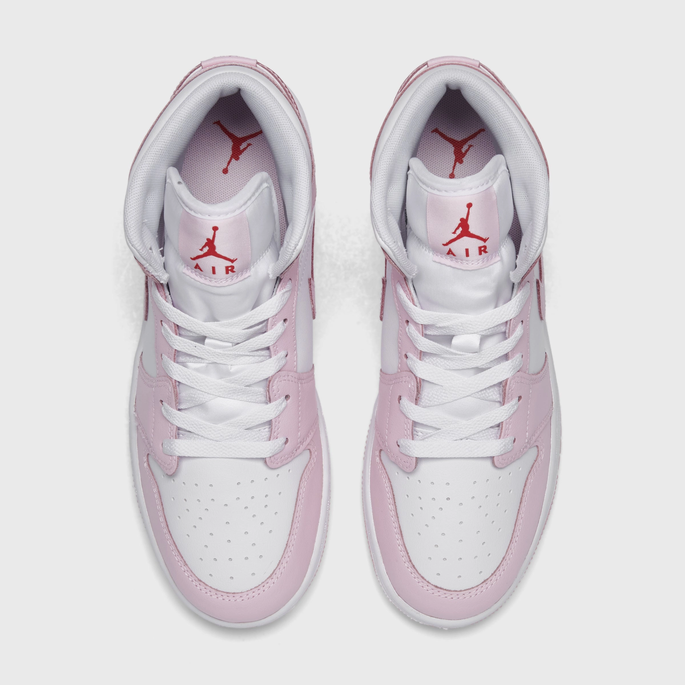 Jordan 1 Mid GS Pink Foam / White - Fire Red