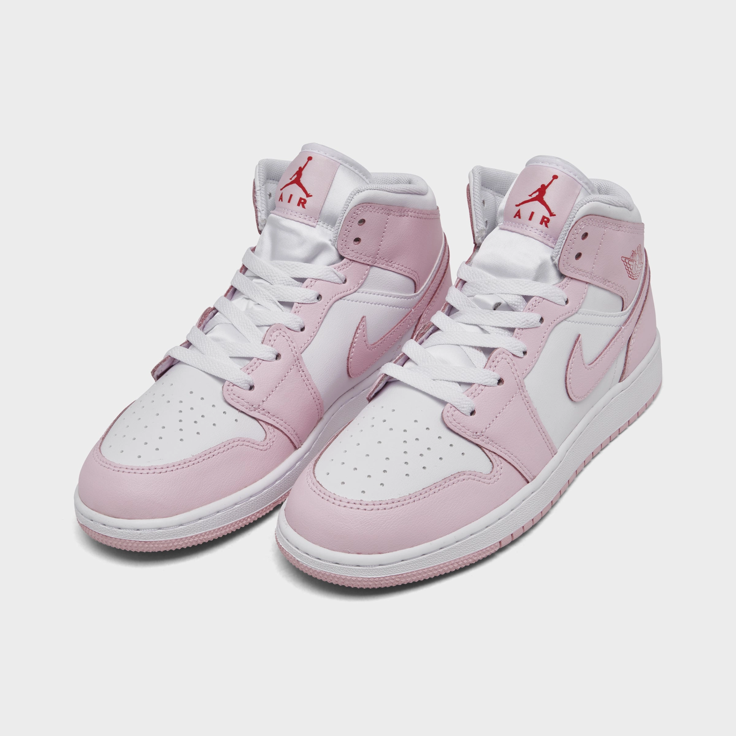 Jordan 1 Mid GS Pink Foam / White - Fire Red