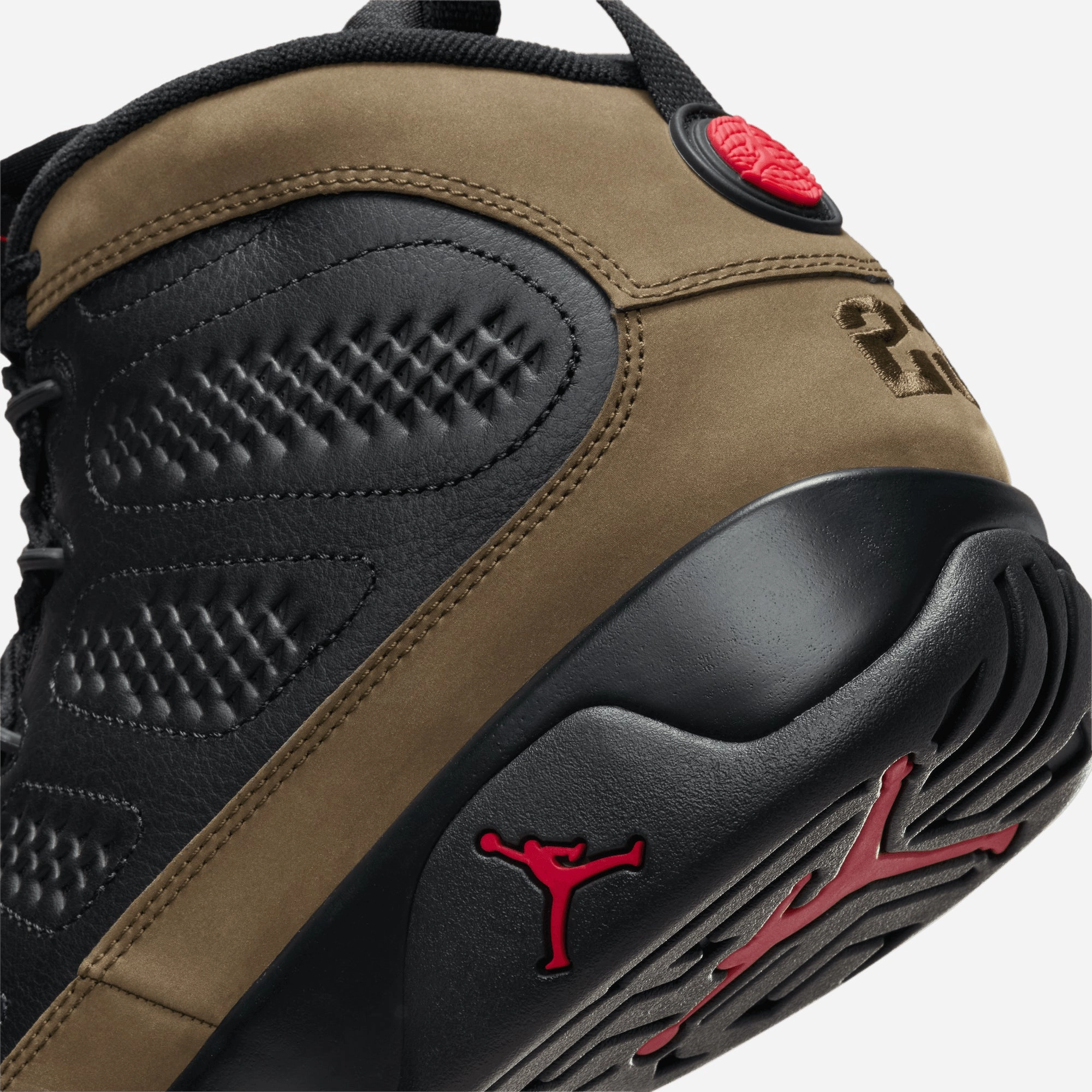 Jordan | AIR JORDAN 9 RETRO  { BLACK/TRUE RED-LIGHT OLIVE