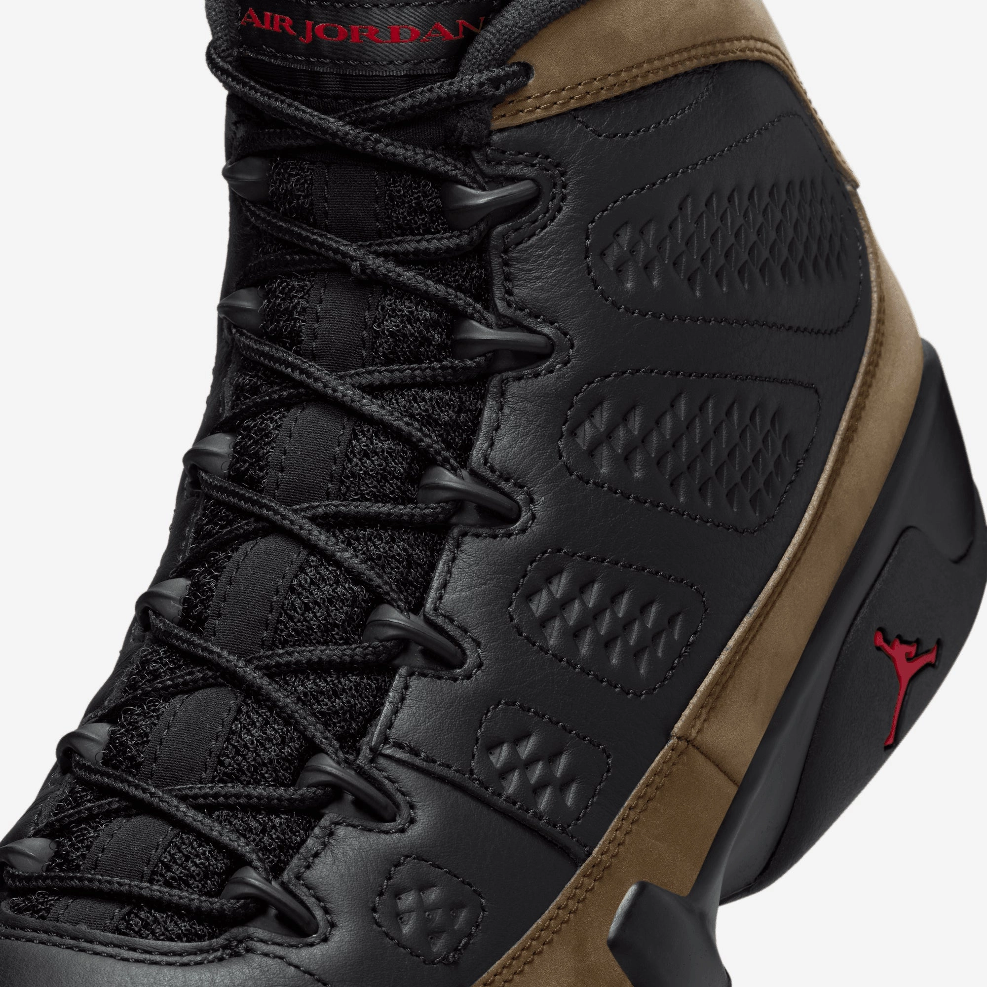 Jordan | AIR JORDAN 9 RETRO  { BLACK/TRUE RED-LIGHT OLIVE