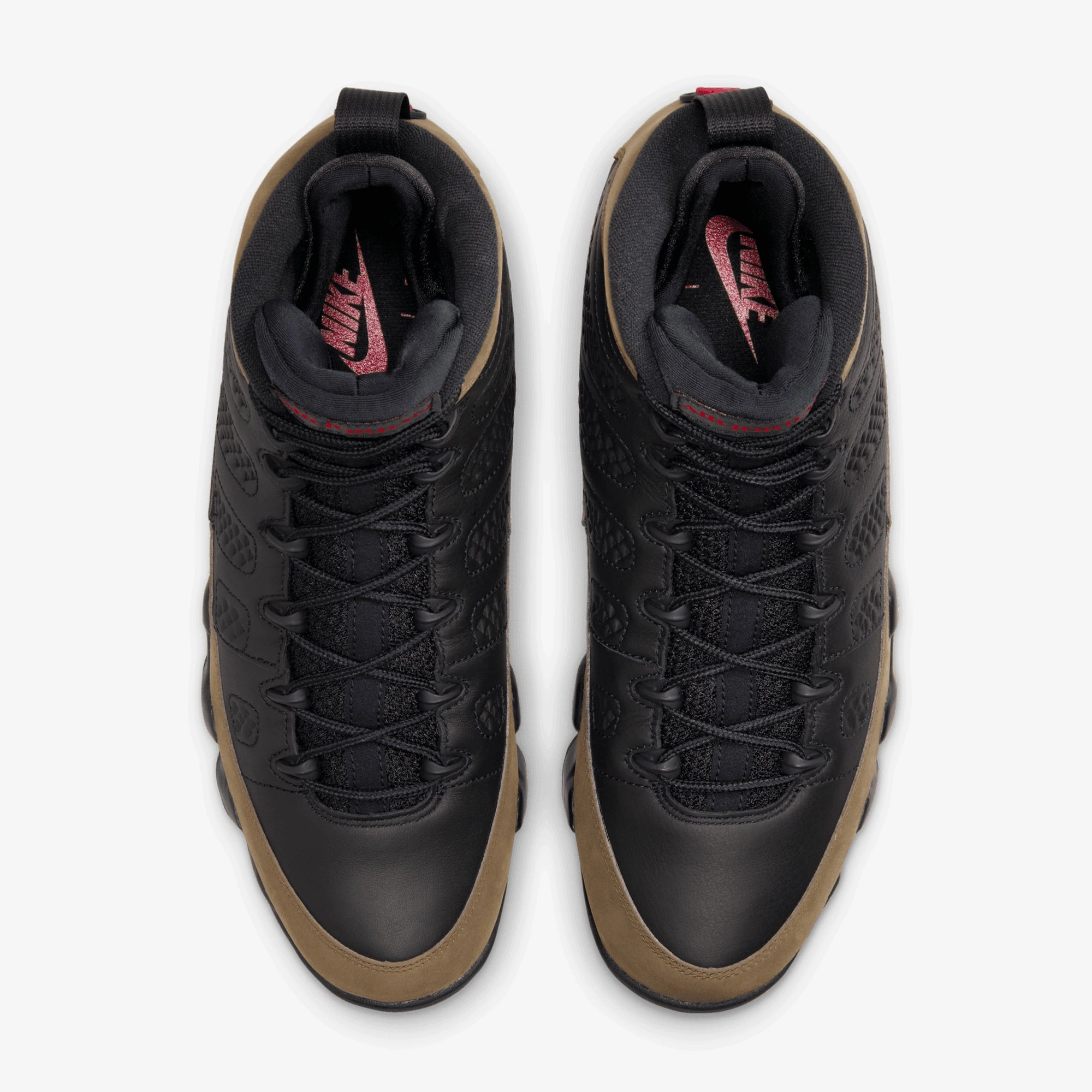 Jordan | AIR JORDAN 9 RETRO  { BLACK/TRUE RED-LIGHT OLIVE