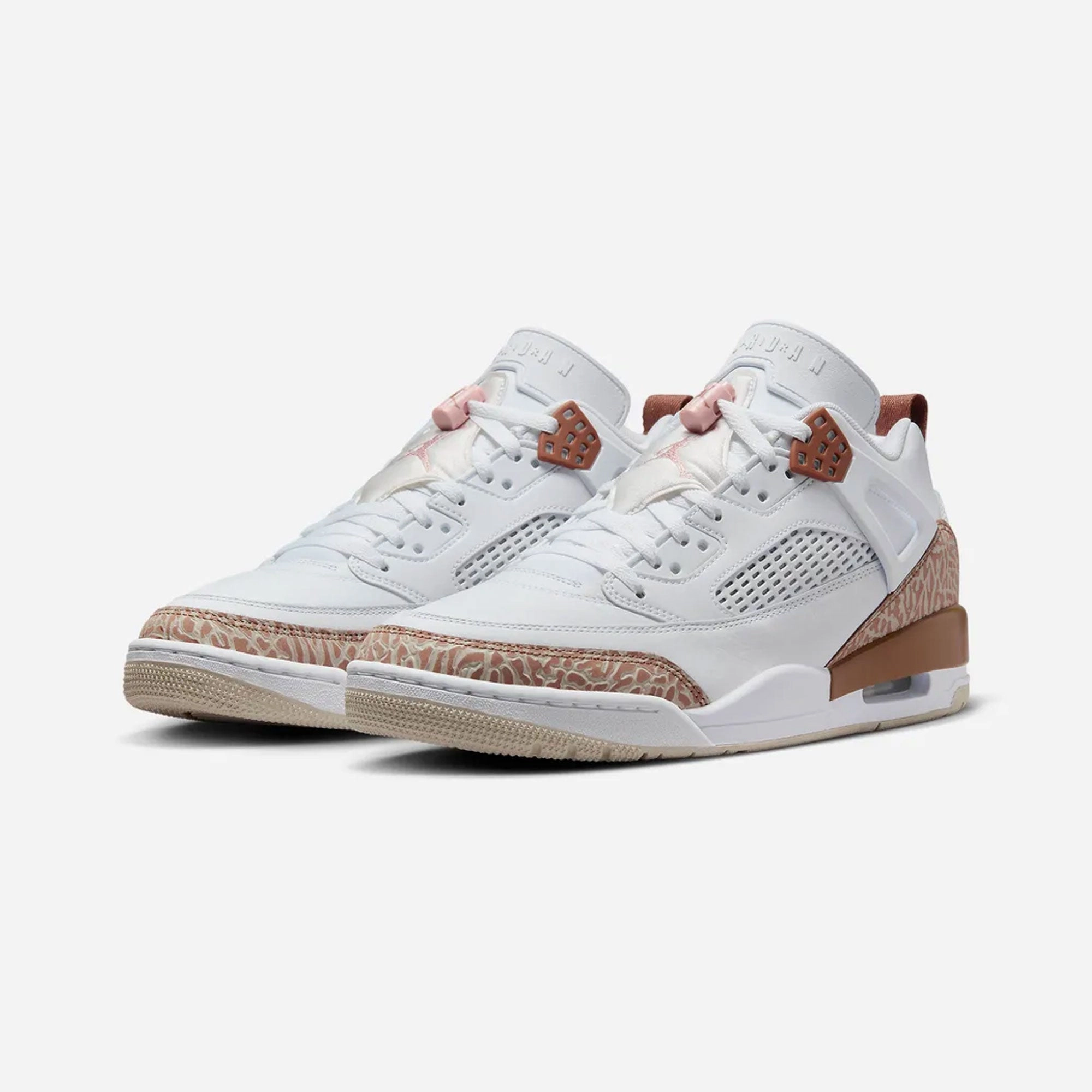 JORDAN | SPIZIKE LOW { WHITE/PINK OXFORD-ARCHAEO BROWN