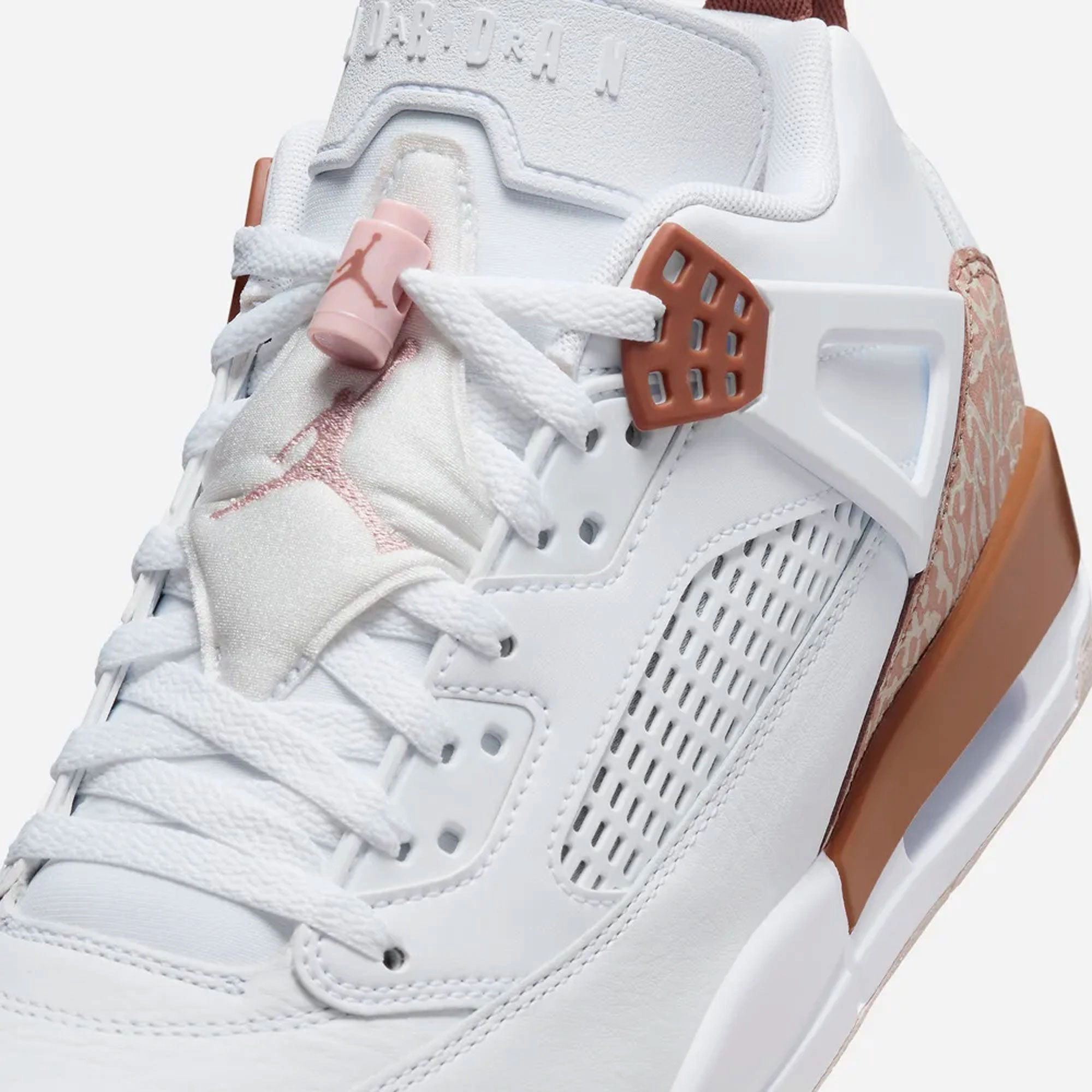 JORDAN | SPIZIKE LOW { WHITE/PINK OXFORD-ARCHAEO BROWN
