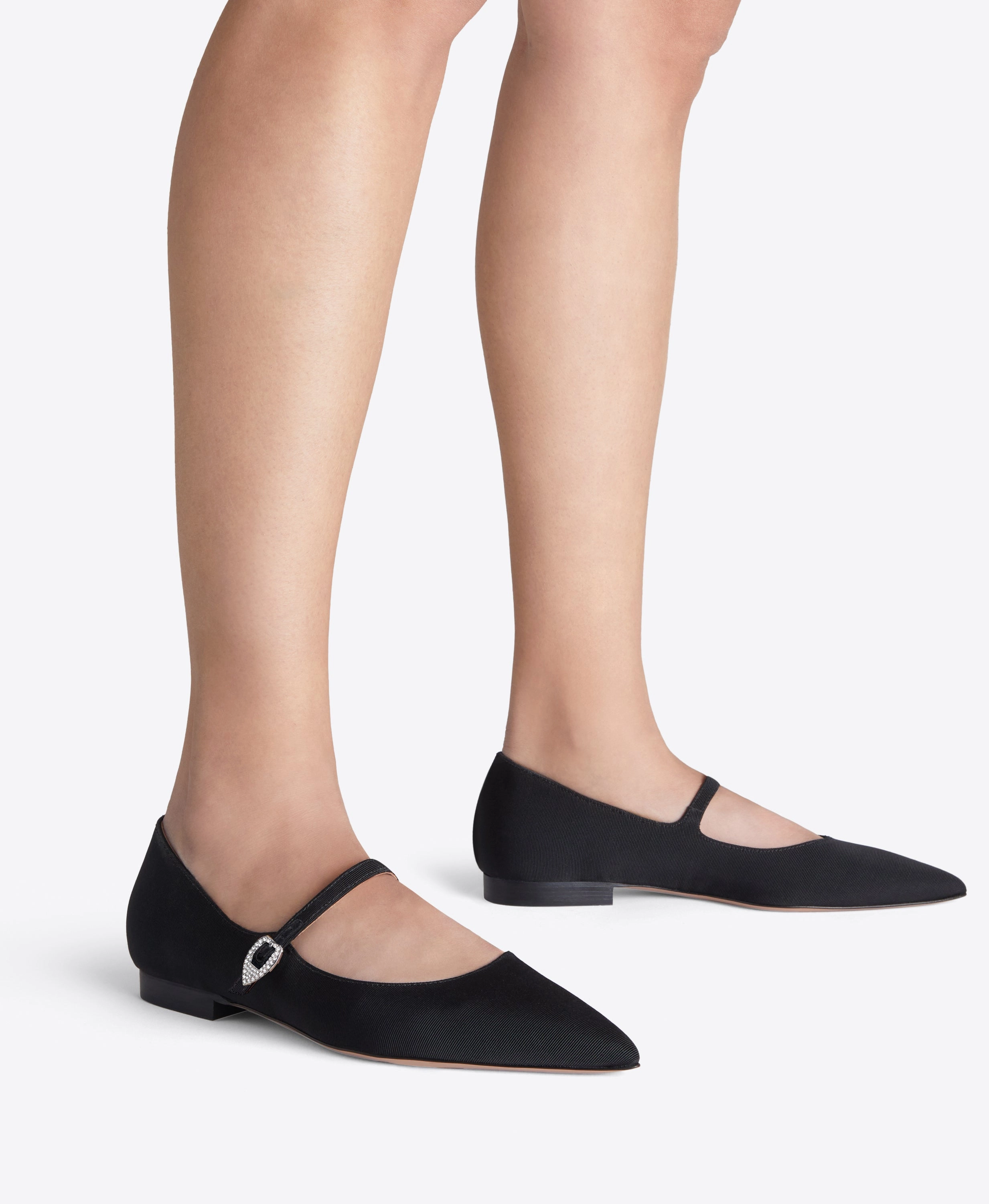 Kate Black Grosgrain Flat Pumps
