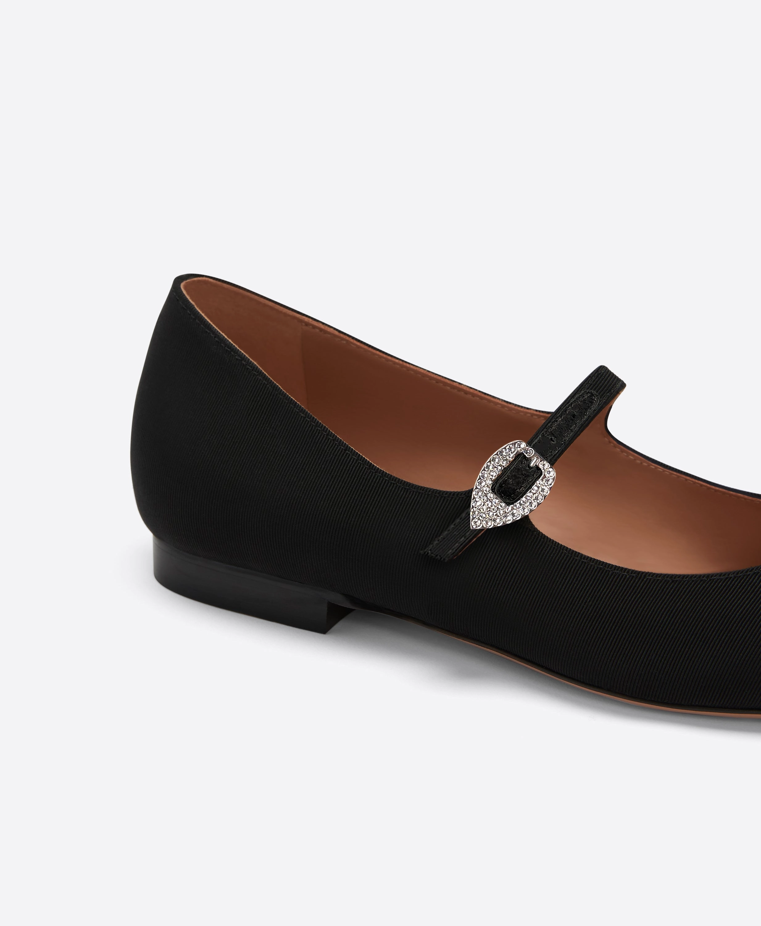 Kate Black Grosgrain Flat Pumps
