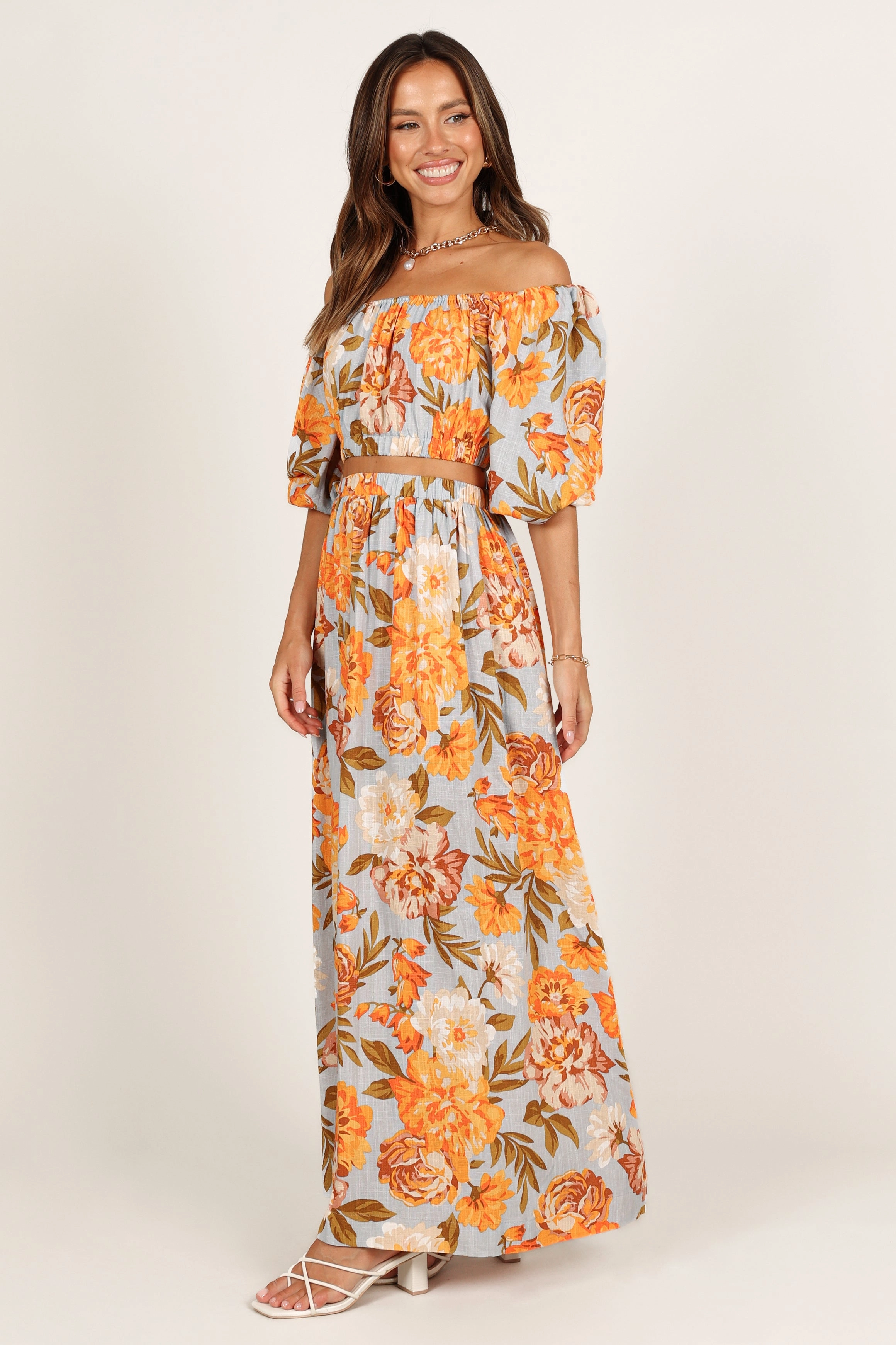 Kiara Maxi Skirt - Pale Blue