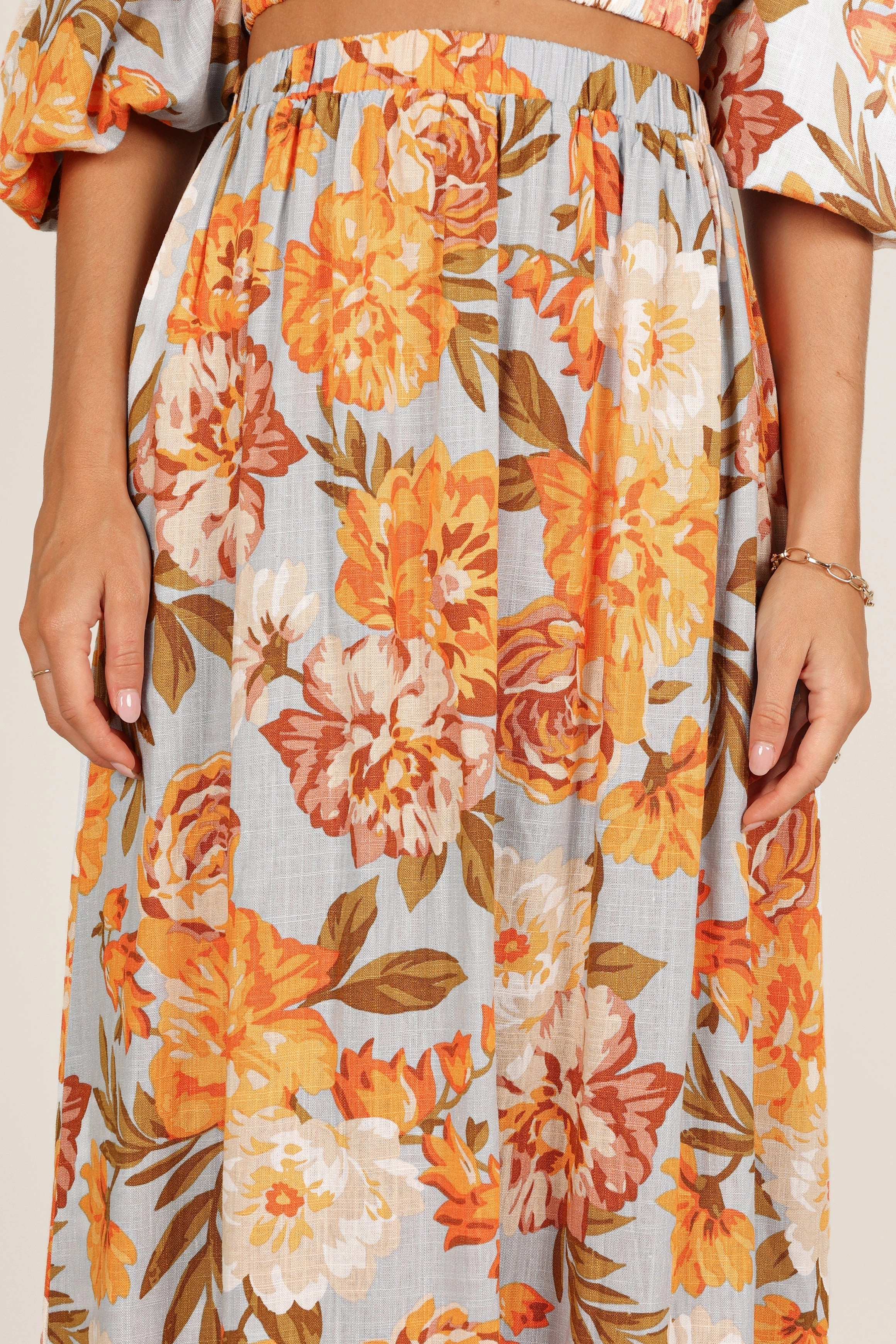 Kiara Maxi Skirt - Pale Blue