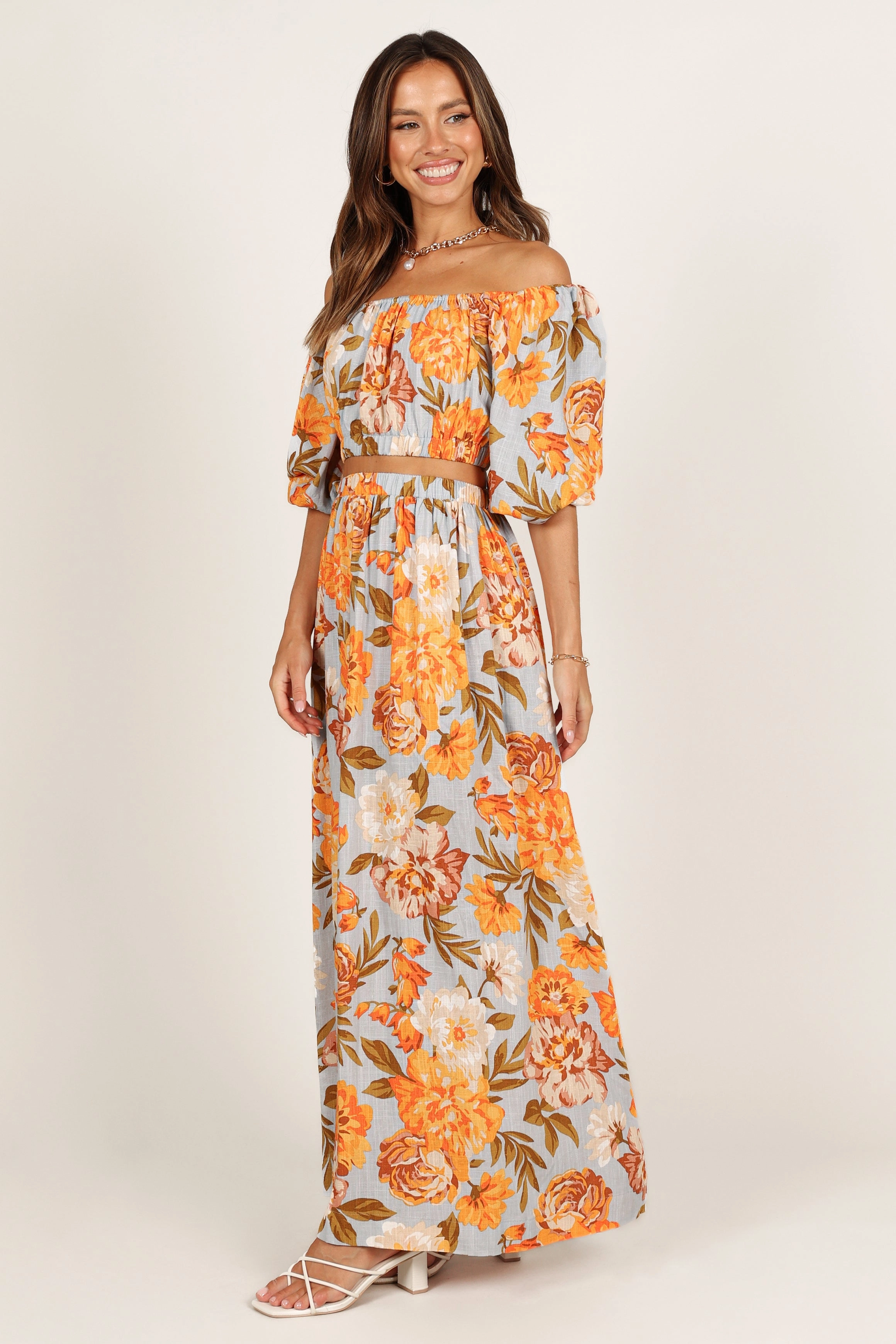 Kiara Maxi Skirt - Pale Blue