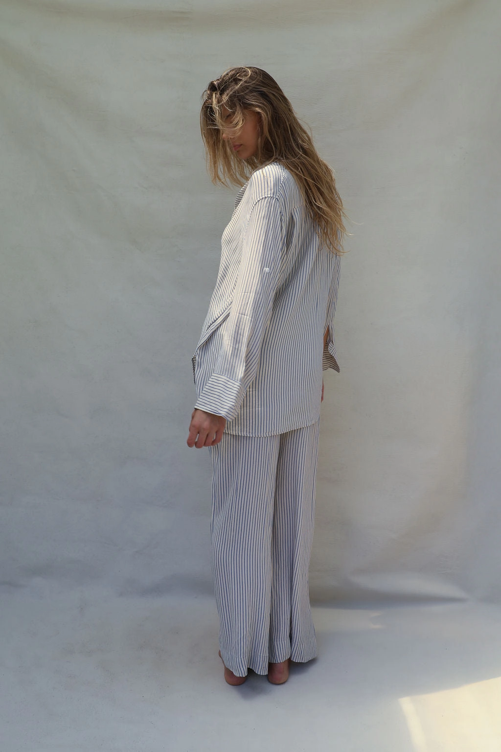 Layla Shirt - Periwinkle Stripe