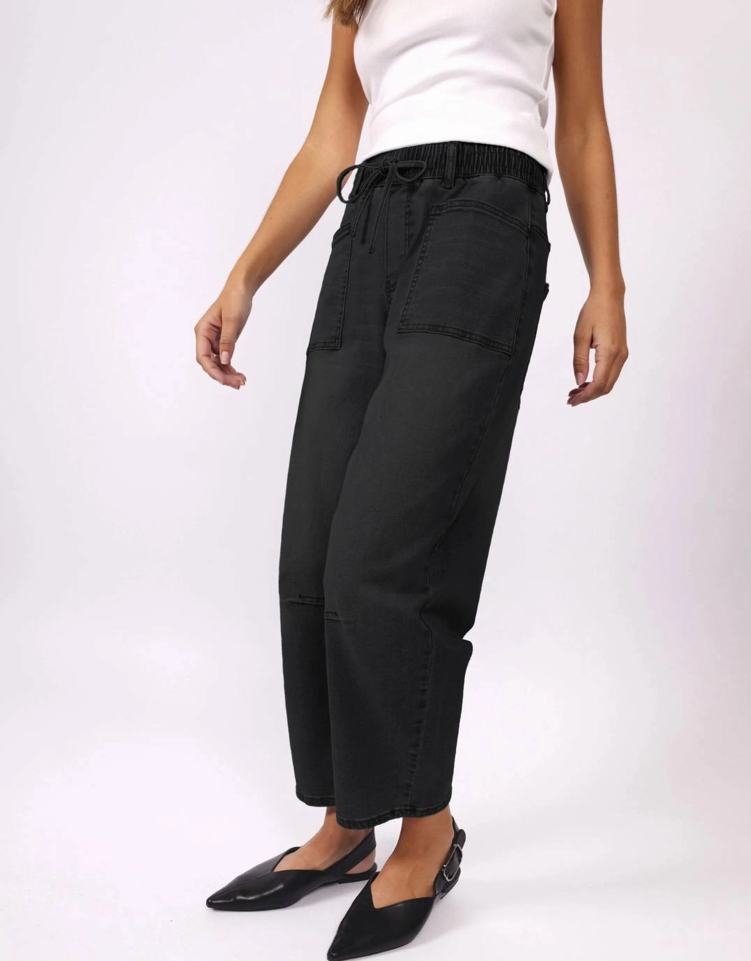 Leo Barrel Jeans - Black