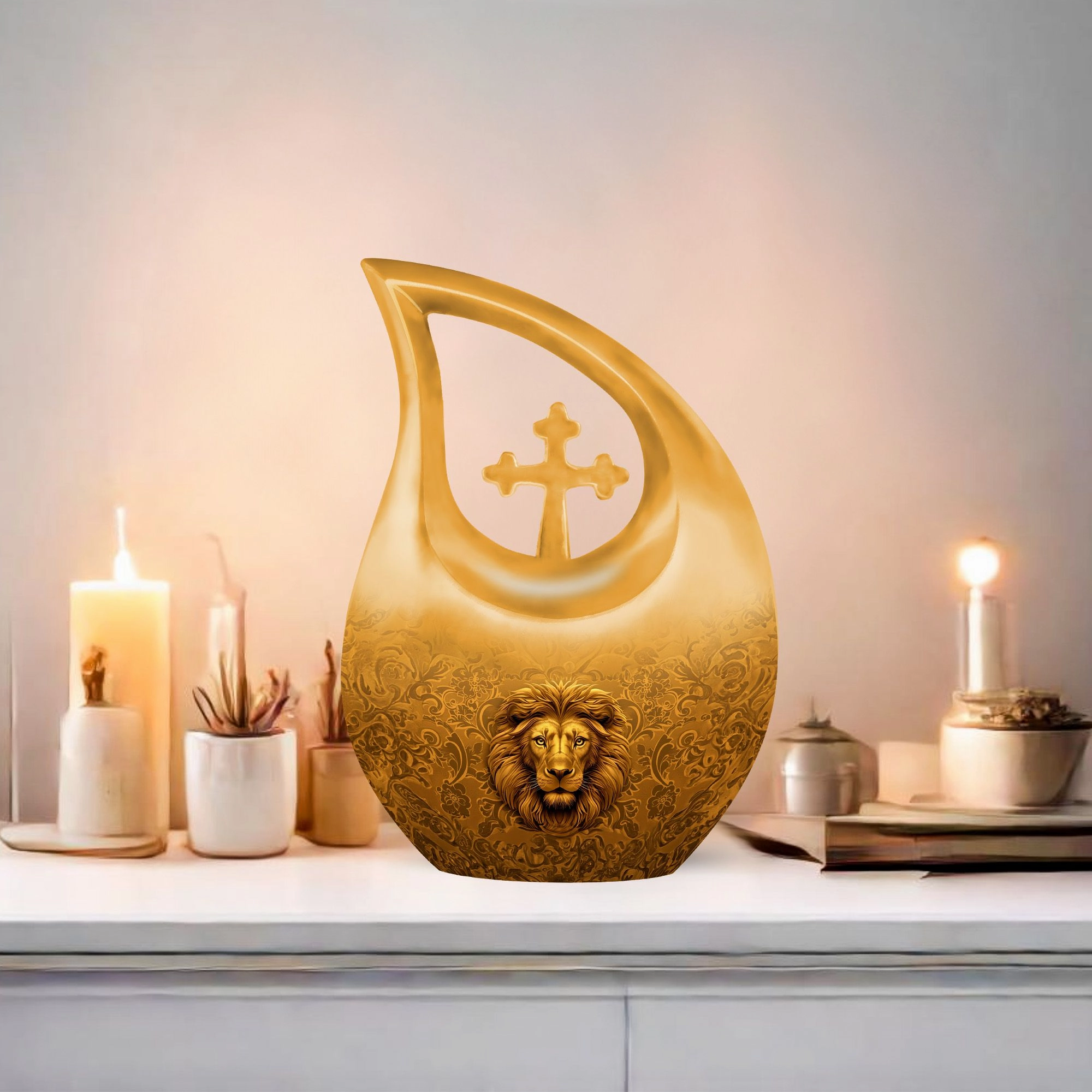 Lion Cremation Urn  - Memorial Cremation Urn for Adult  Ashes