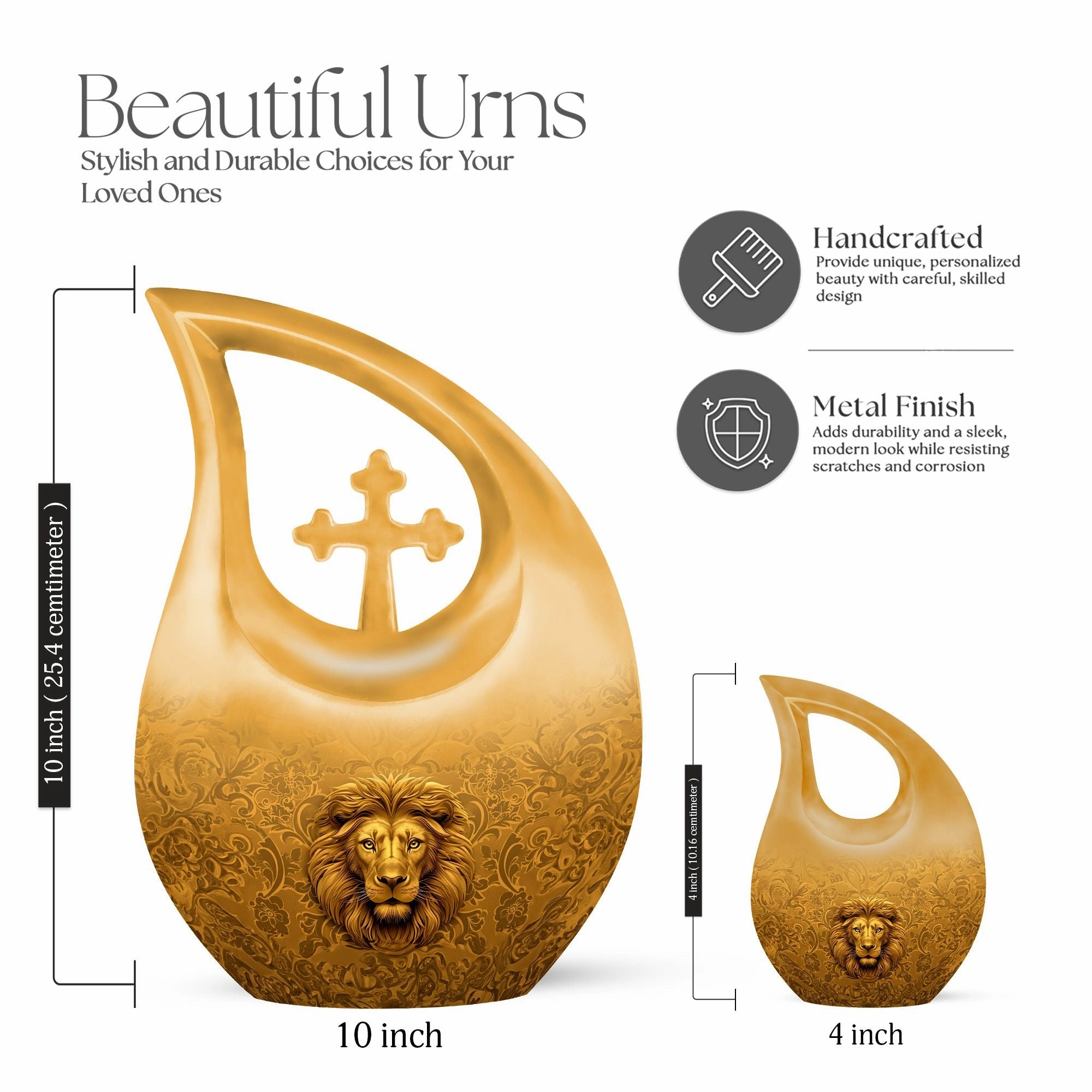Lion Cremation Urn  - Memorial Cremation Urn for Adult  Ashes