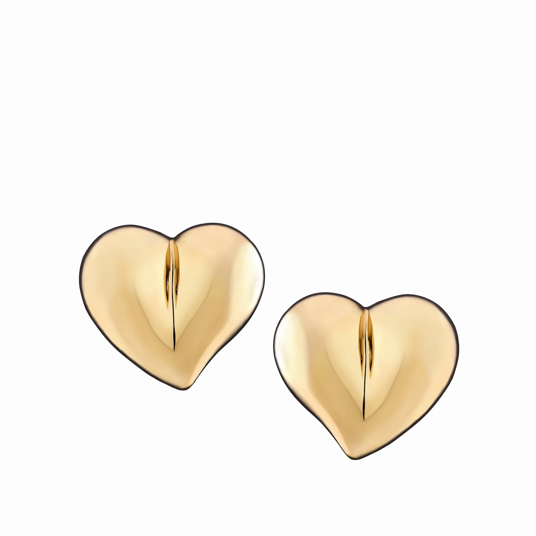 LoveHeart Gold Vermeil Sterling Silver Stud Earrings
