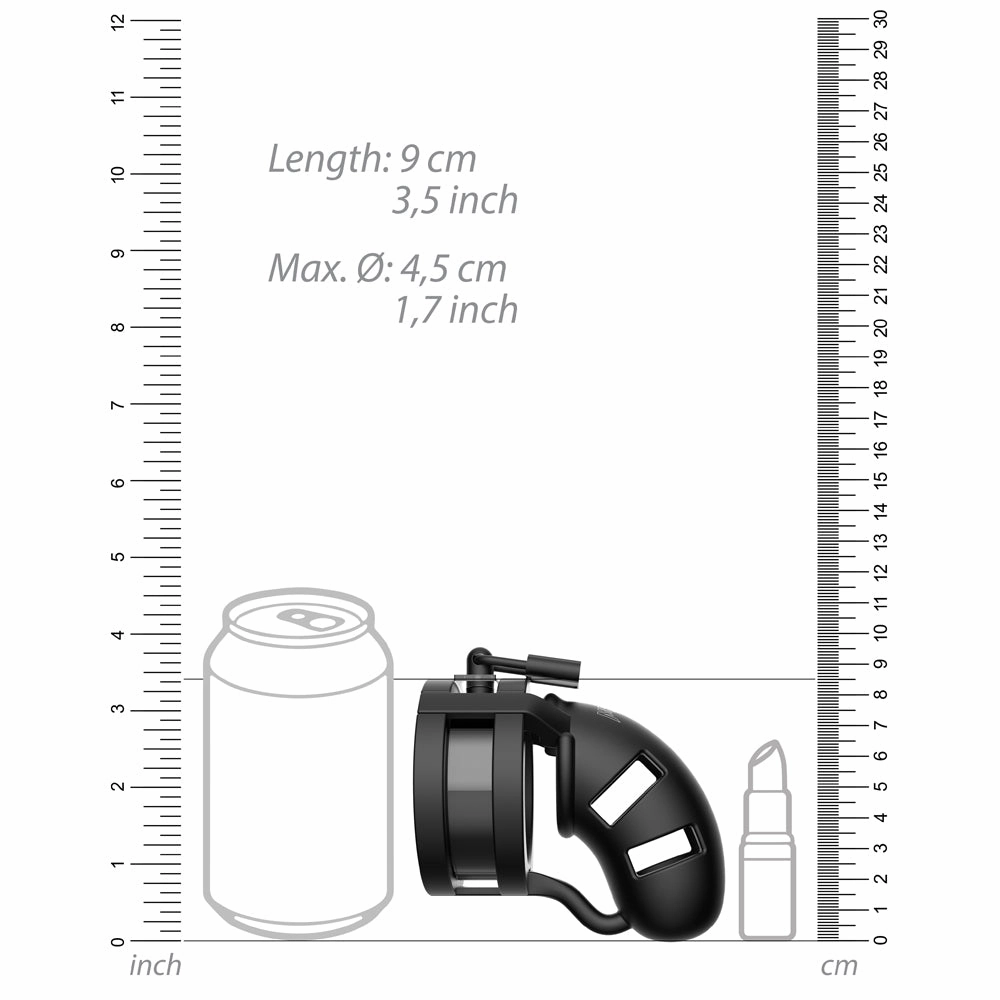 ManCage 3.5" Cock Cage With Silicone Ball Splitter - Model 18
