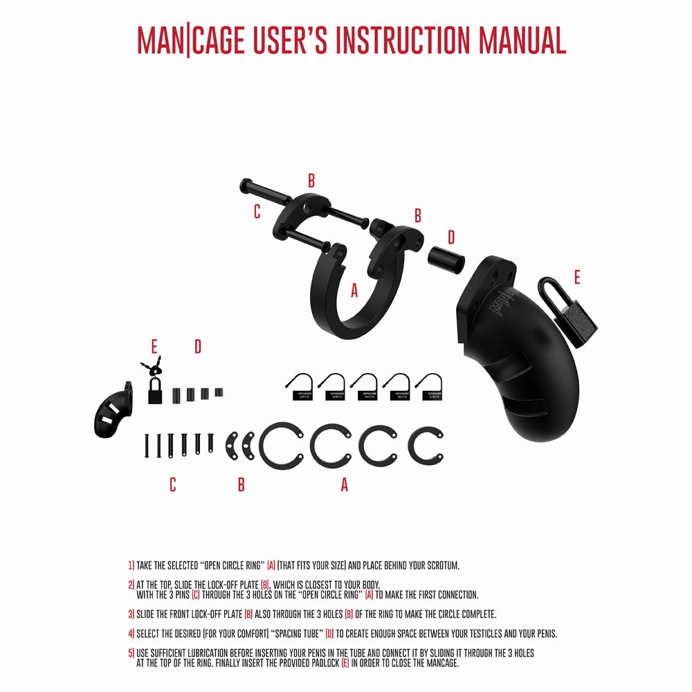 ManCage 3.5" Silicone Cock Cage - Model 20