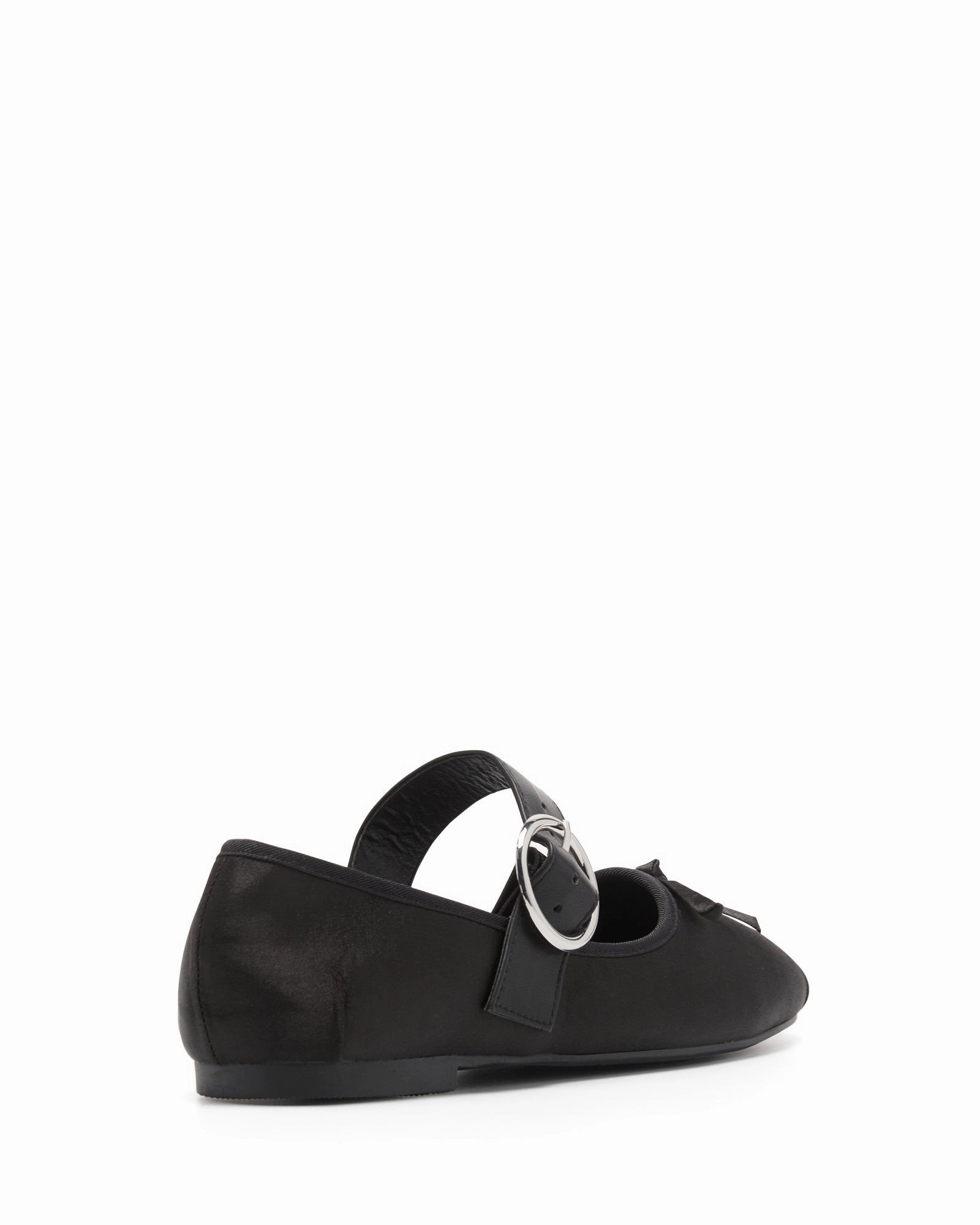 Mesmerize Ballet Flat Black Satin