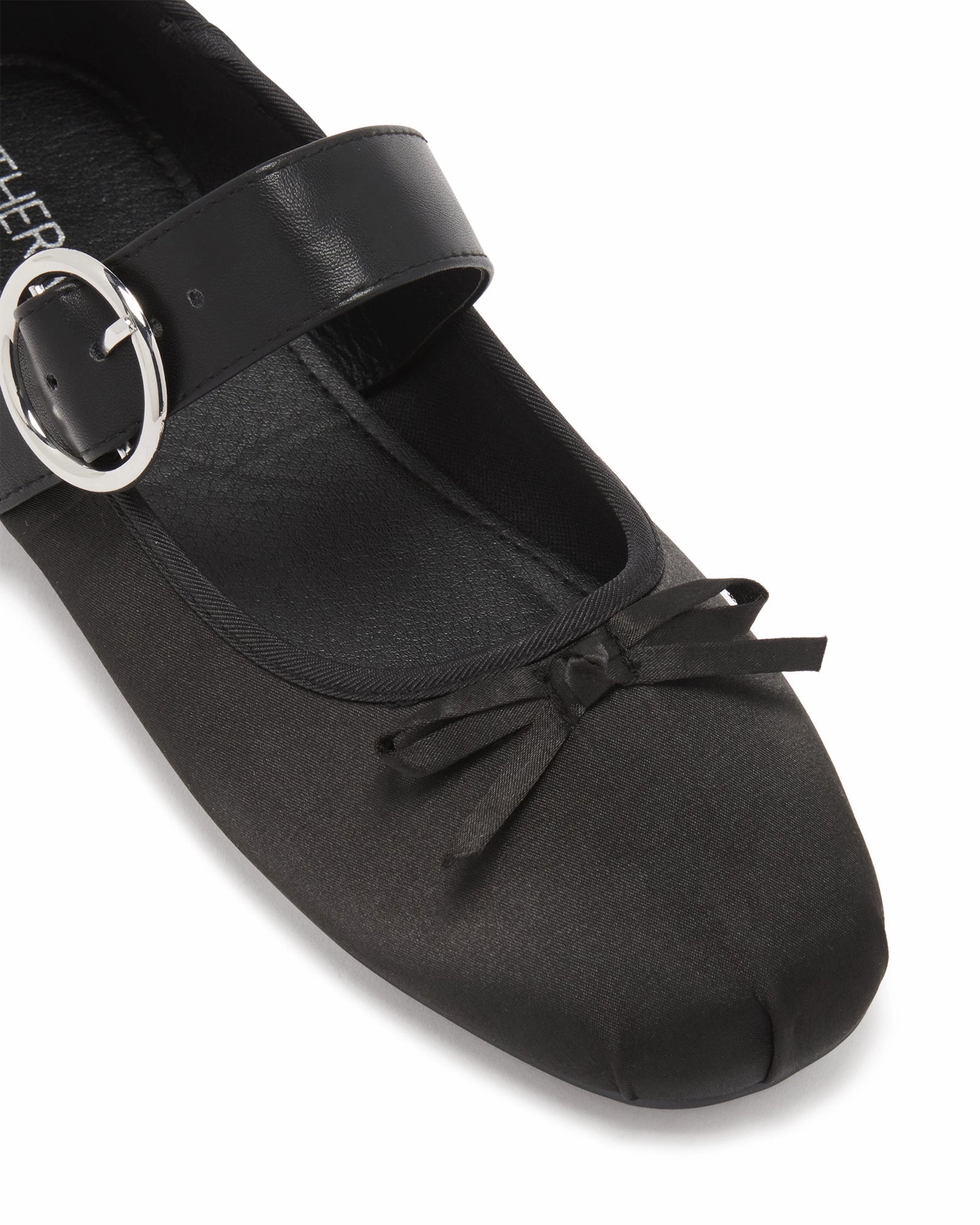 Mesmerize Ballet Flat Black Satin