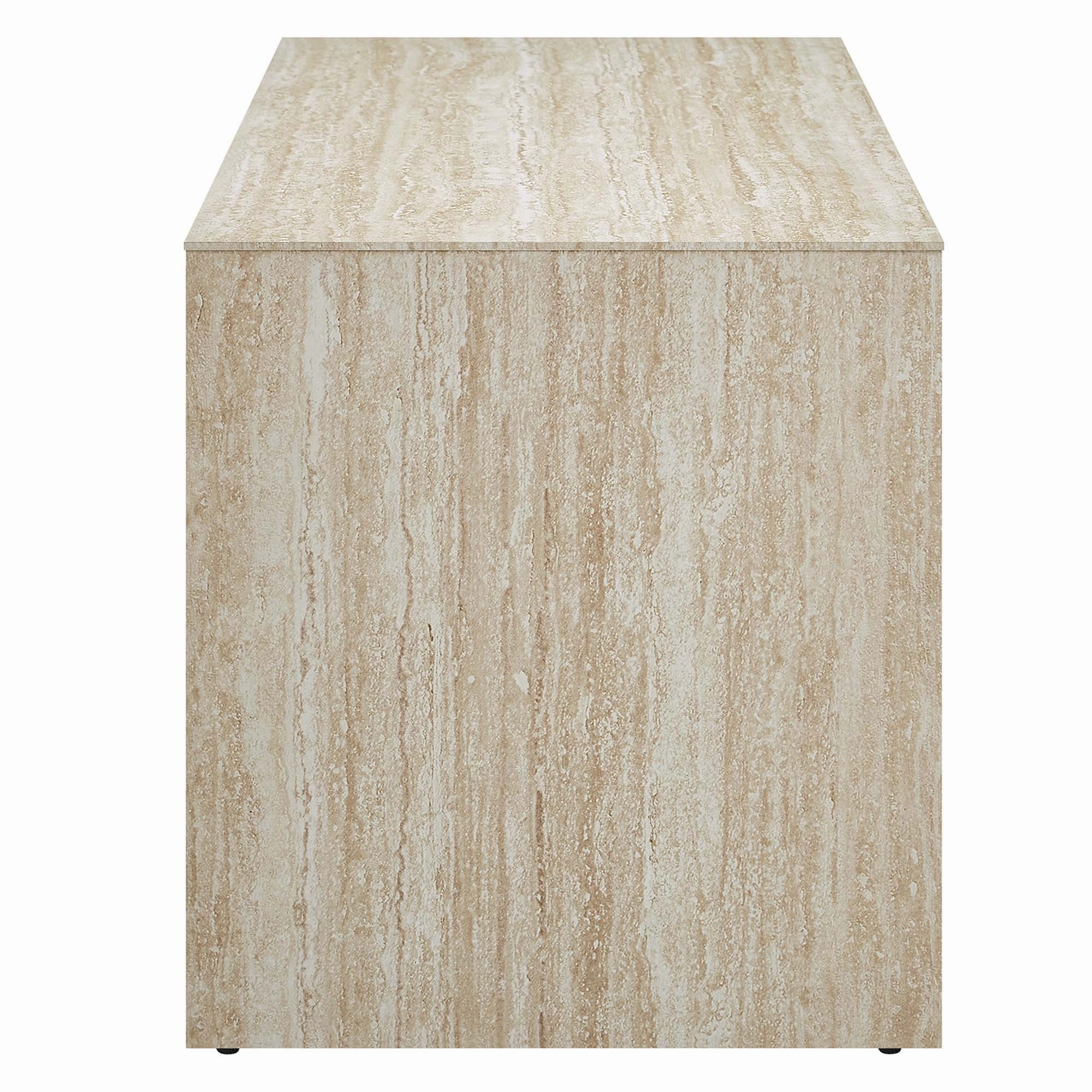 Mirella 53.5” Faux Travertine Bench by Modway