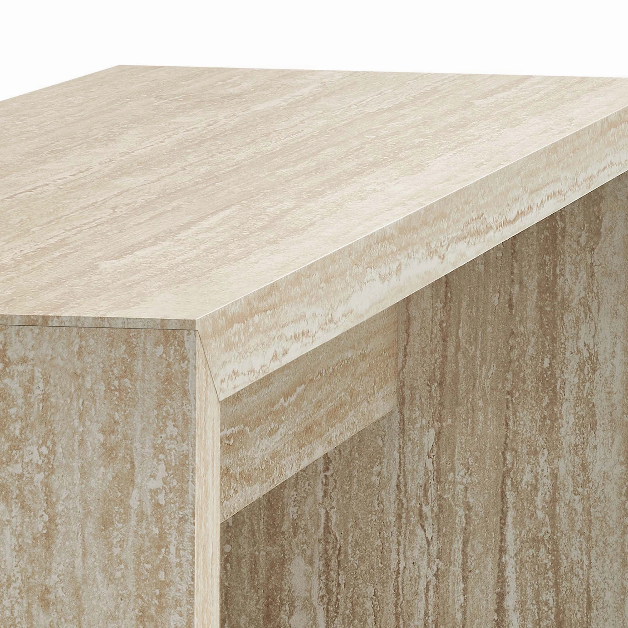 Mirella 53.5” Faux Travertine Bench by Modway