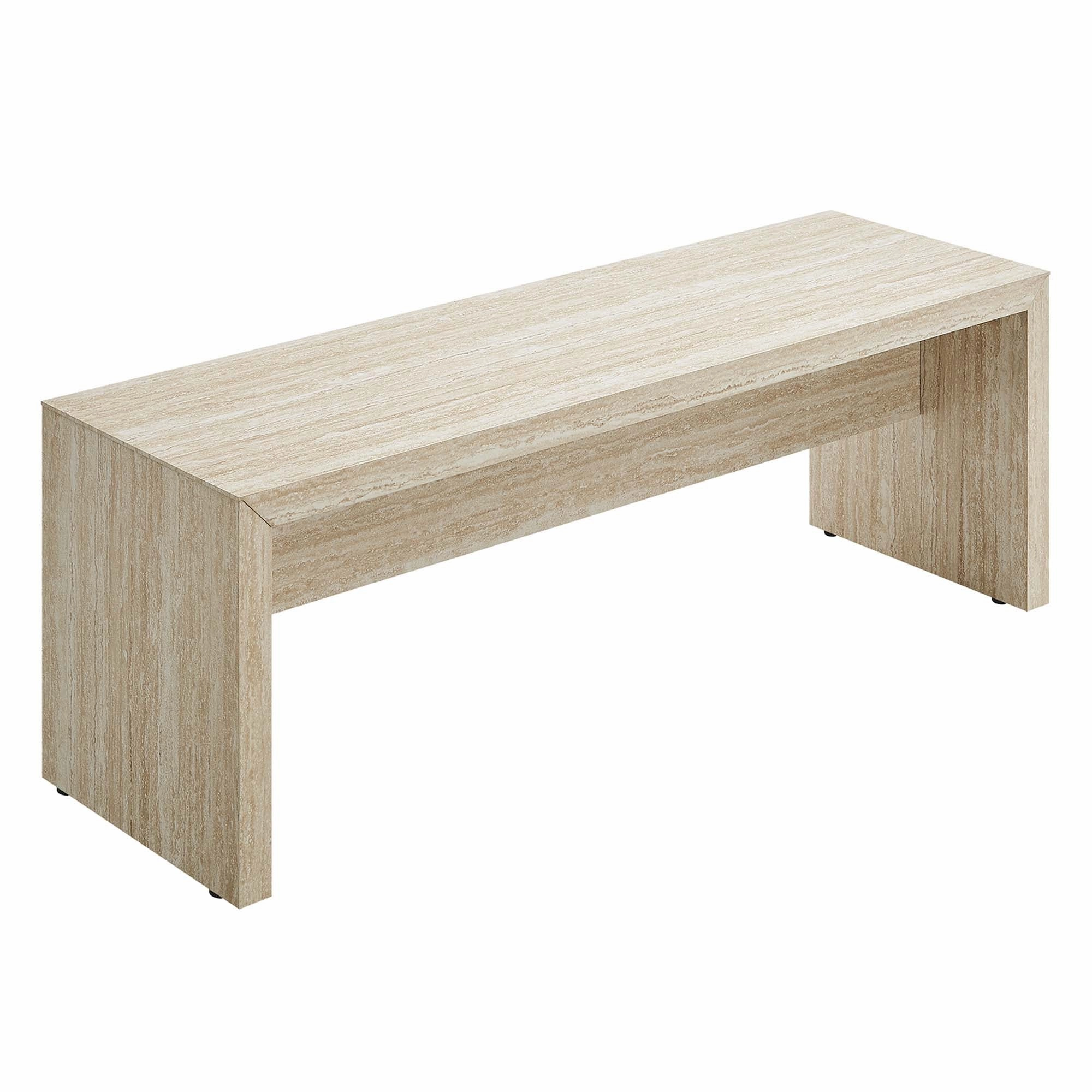 Mirella 53.5” Faux Travertine Bench by Modway