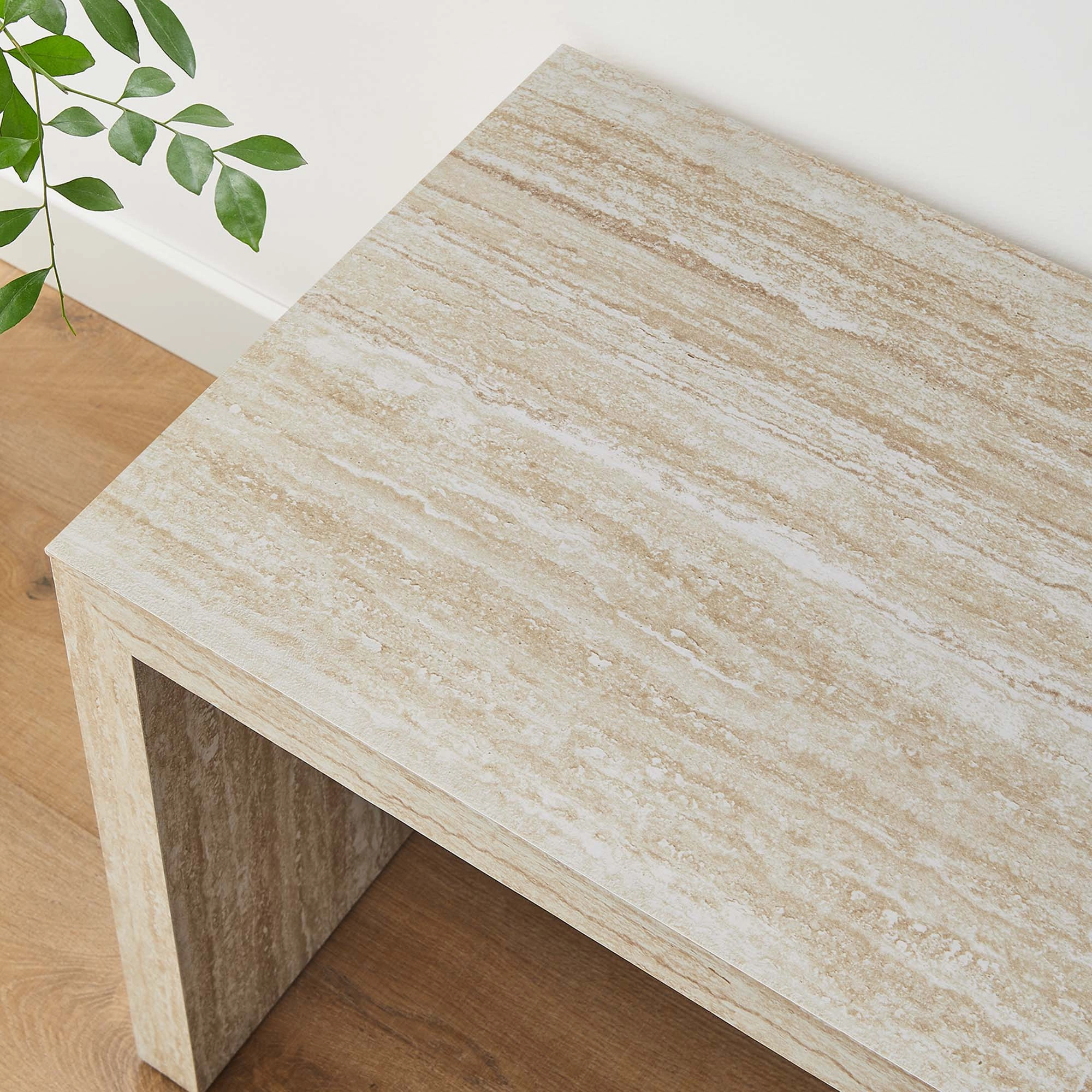 Mirella 53.5” Faux Travertine Bench by Modway