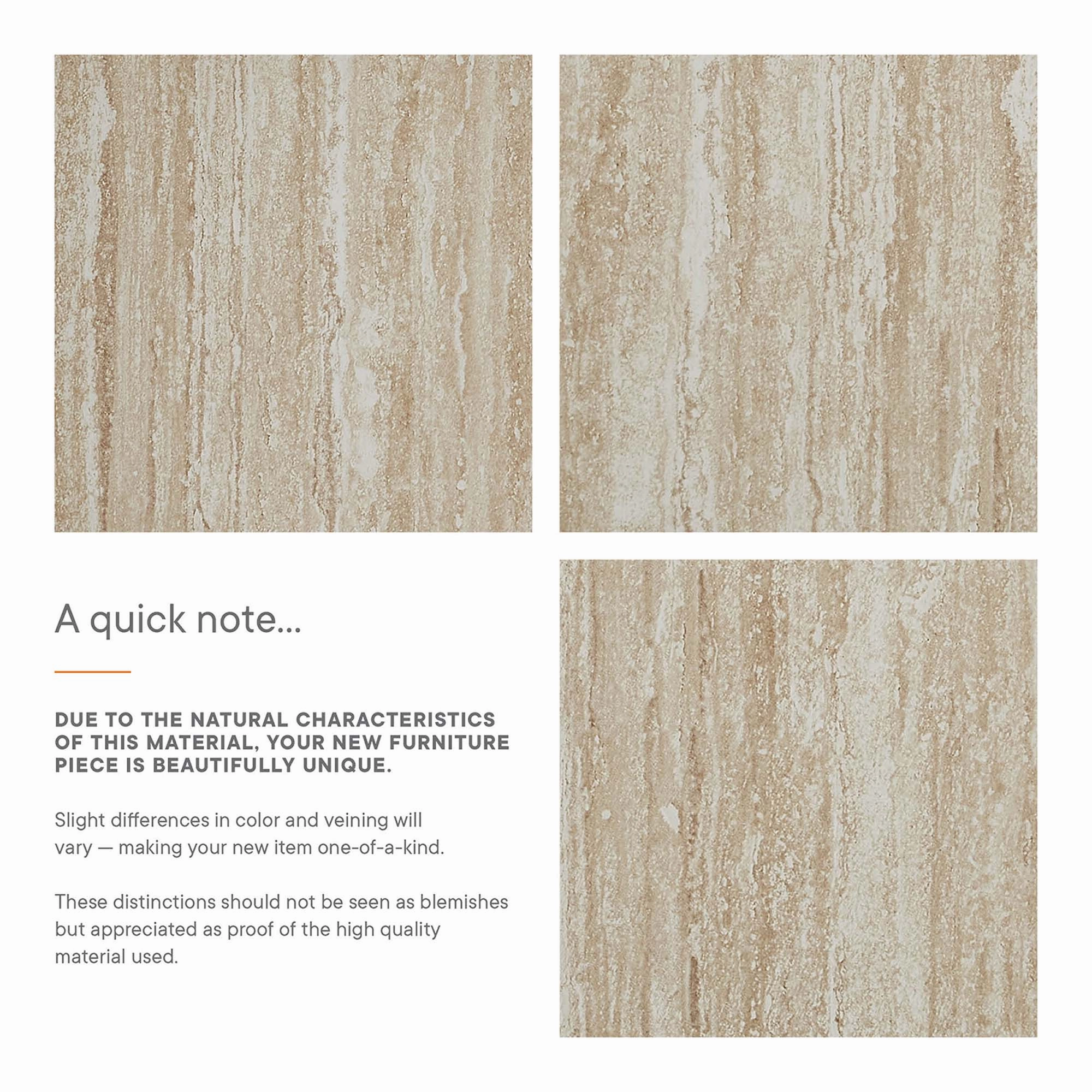 Mirella 53.5” Faux Travertine Bench by Modway