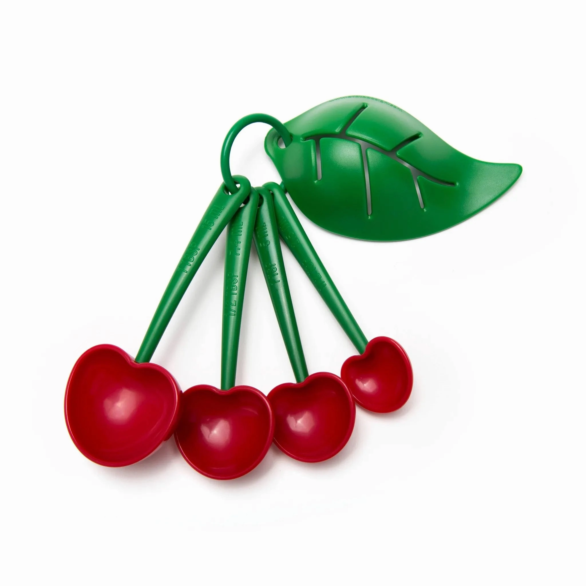 Mon Cherry Measuring Spoons & Egg Separator: BPA-Free, Nesting Design, Dishwasher-Safe, 5-Piece Set