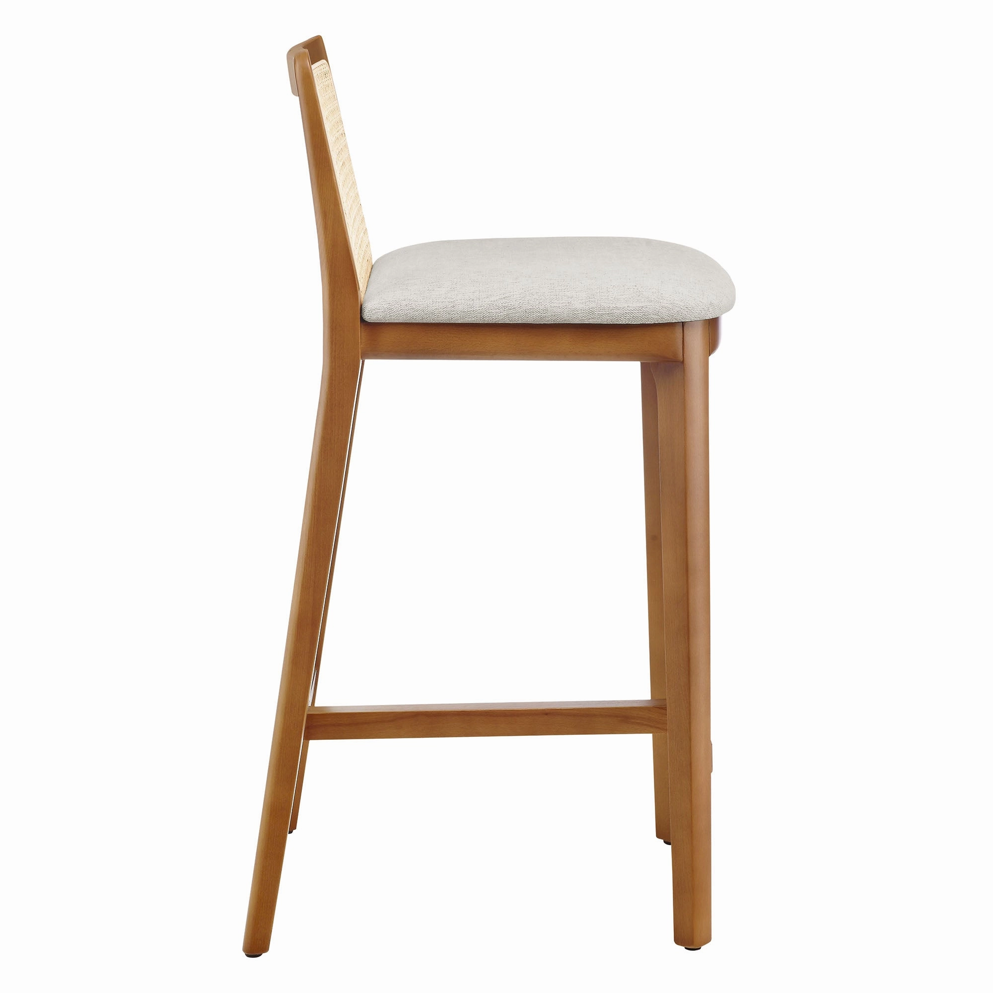 Monarch Beech Wood and Rattan Counter Stool by Modway