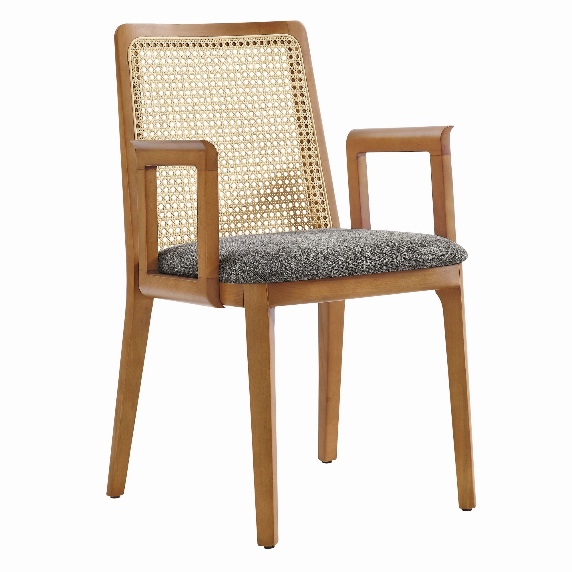 Monarch Beech Wood and Rattan Dining Armchair by Modway