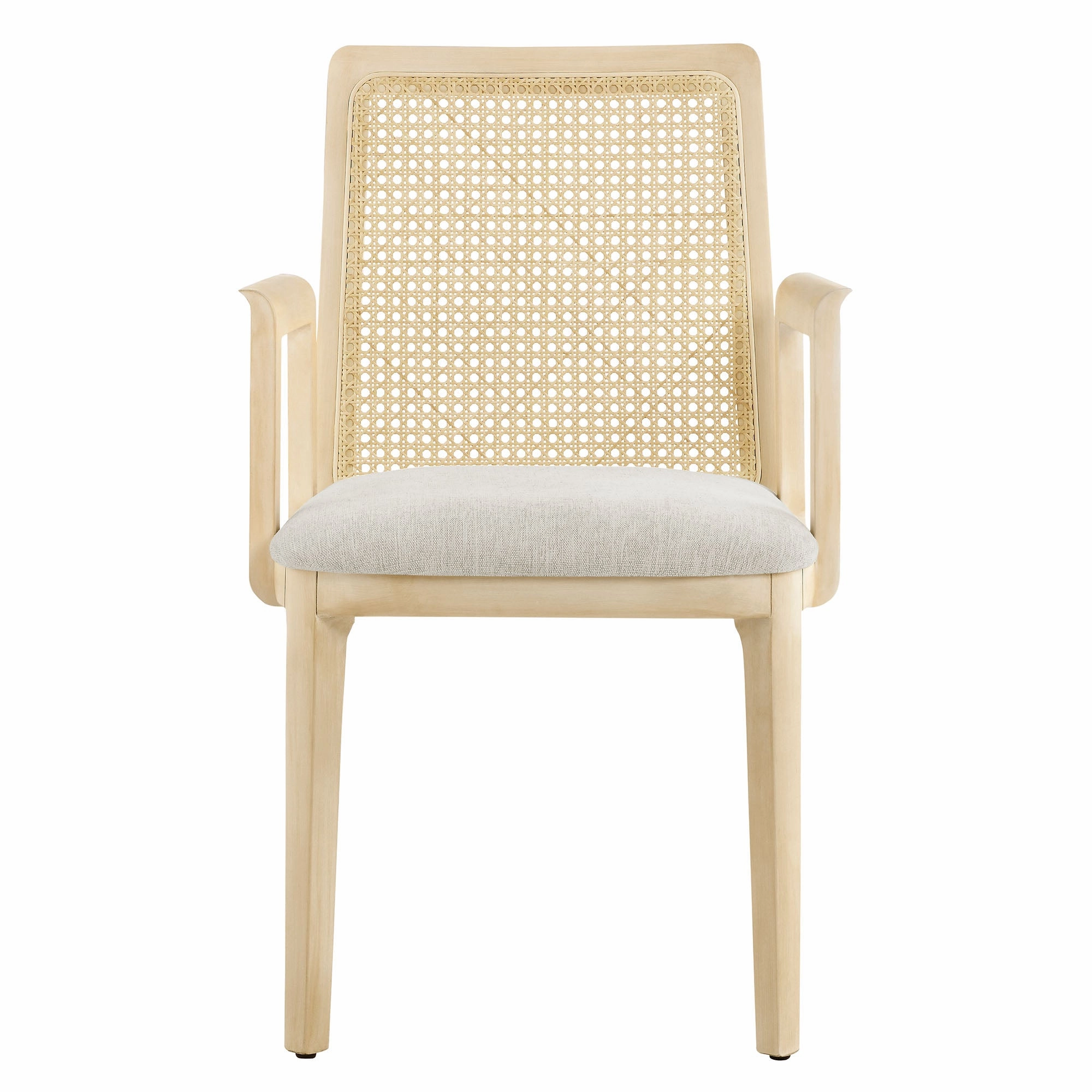 Monarch Beech Wood and Rattan Dining Armchair by Modway