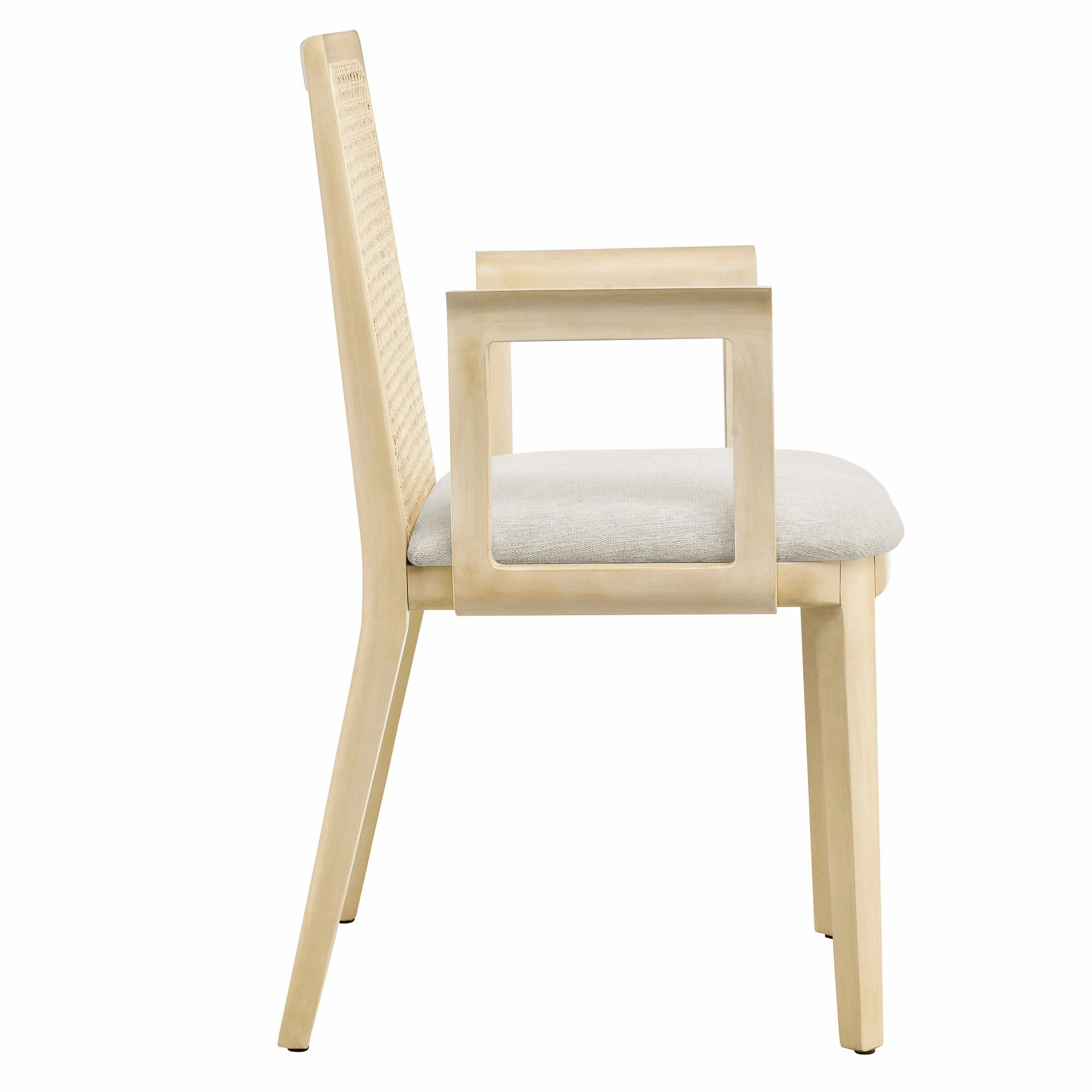Monarch Beech Wood and Rattan Dining Armchair by Modway