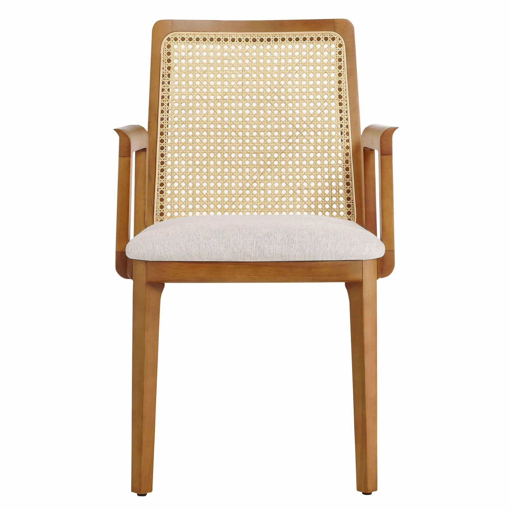 Monarch Beech Wood and Rattan Dining Armchair by Modway