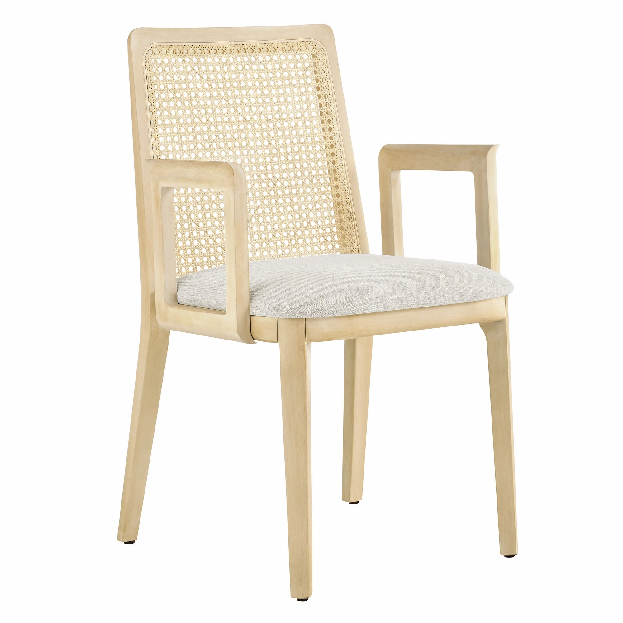 Monarch Beech Wood and Rattan Dining Armchair by Modway