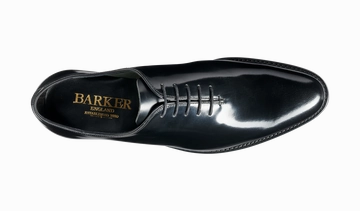 Nelson - Black Hi Shine Oxford Shoe