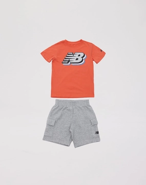 New Balance Fleece Cargo Shorts Set Pre-School