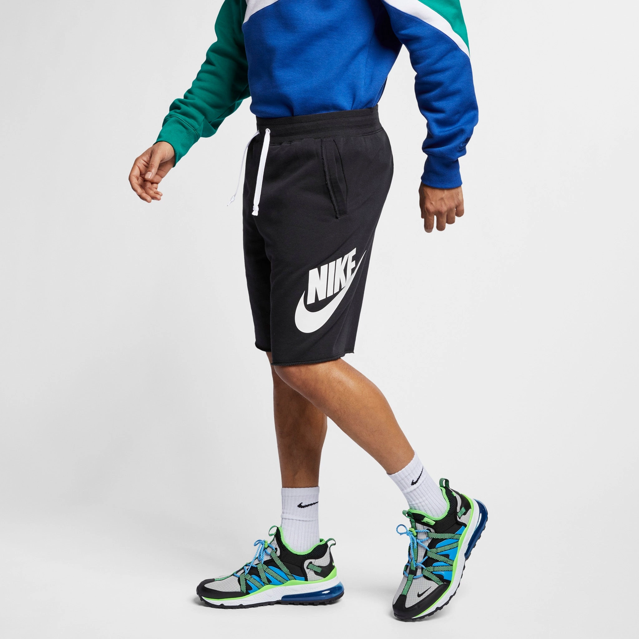 Nike Sportswear Alumni French Terry Shorts Black / White