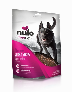 Nulo FreeStyle Dog Jerky Strip Treat Beef with Coconut