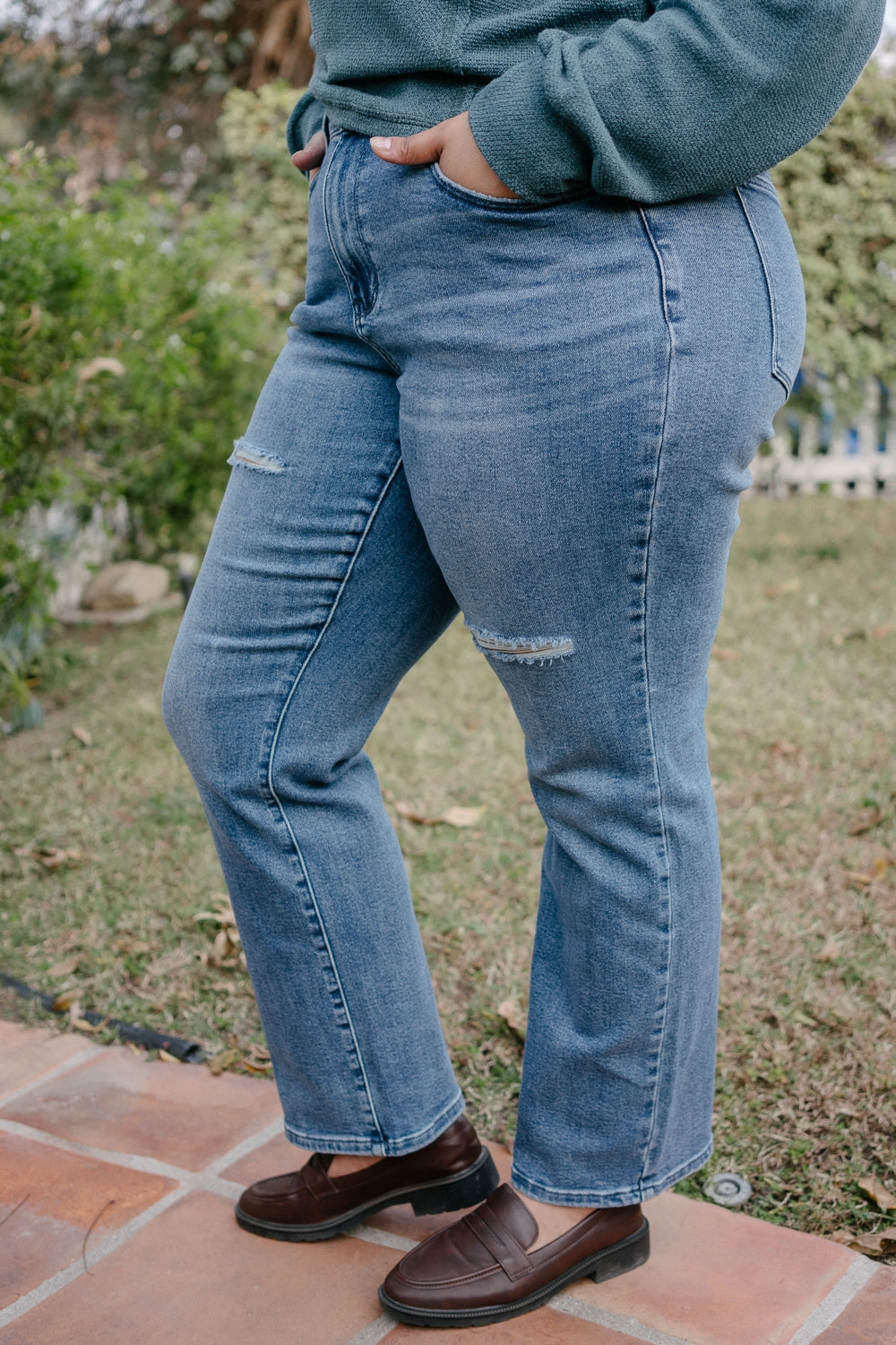 Ophelia Mid Rise Dad Jeans - PLUS