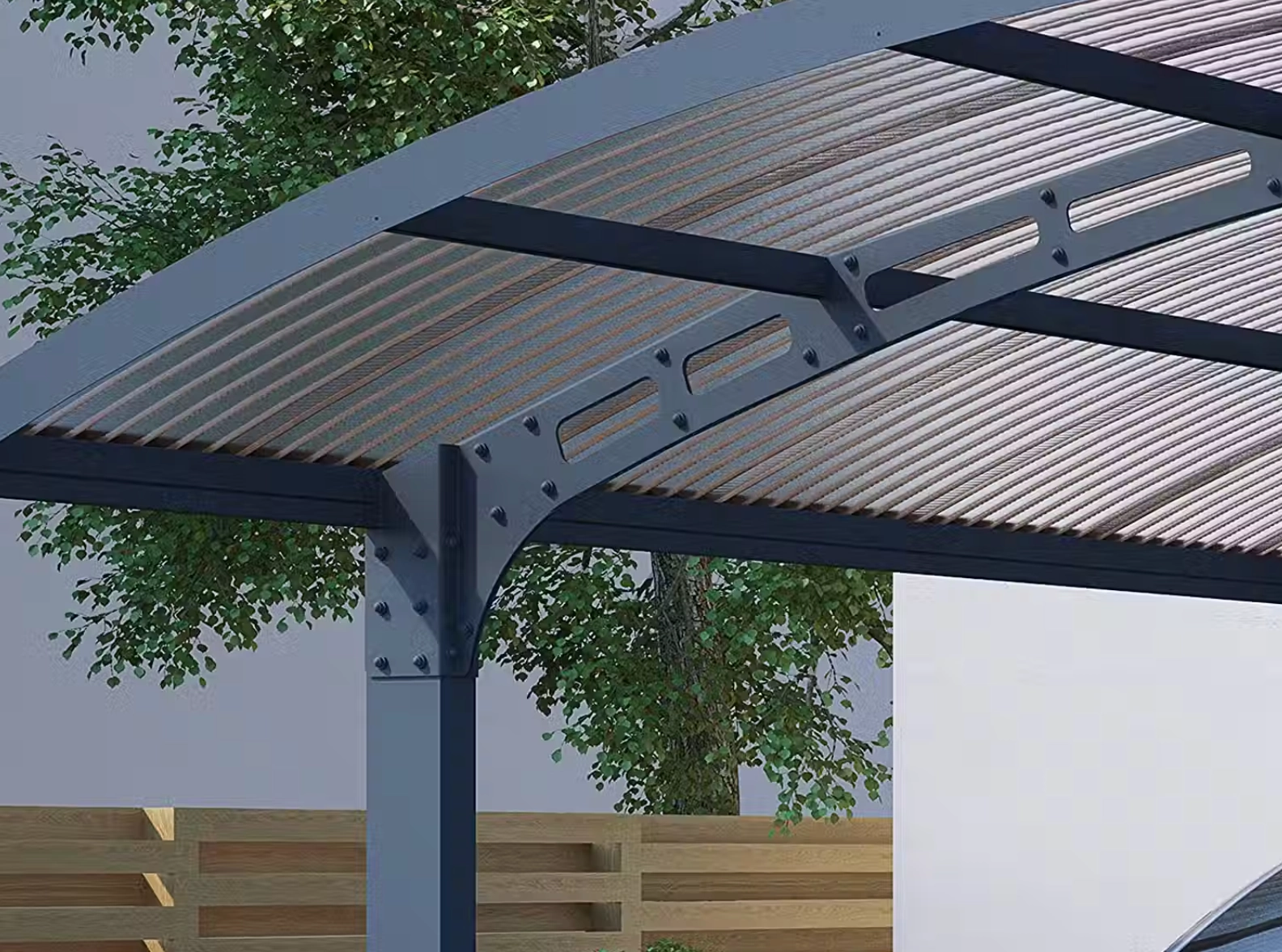 Palram Cantilever Carport Arizona 5000 Wave