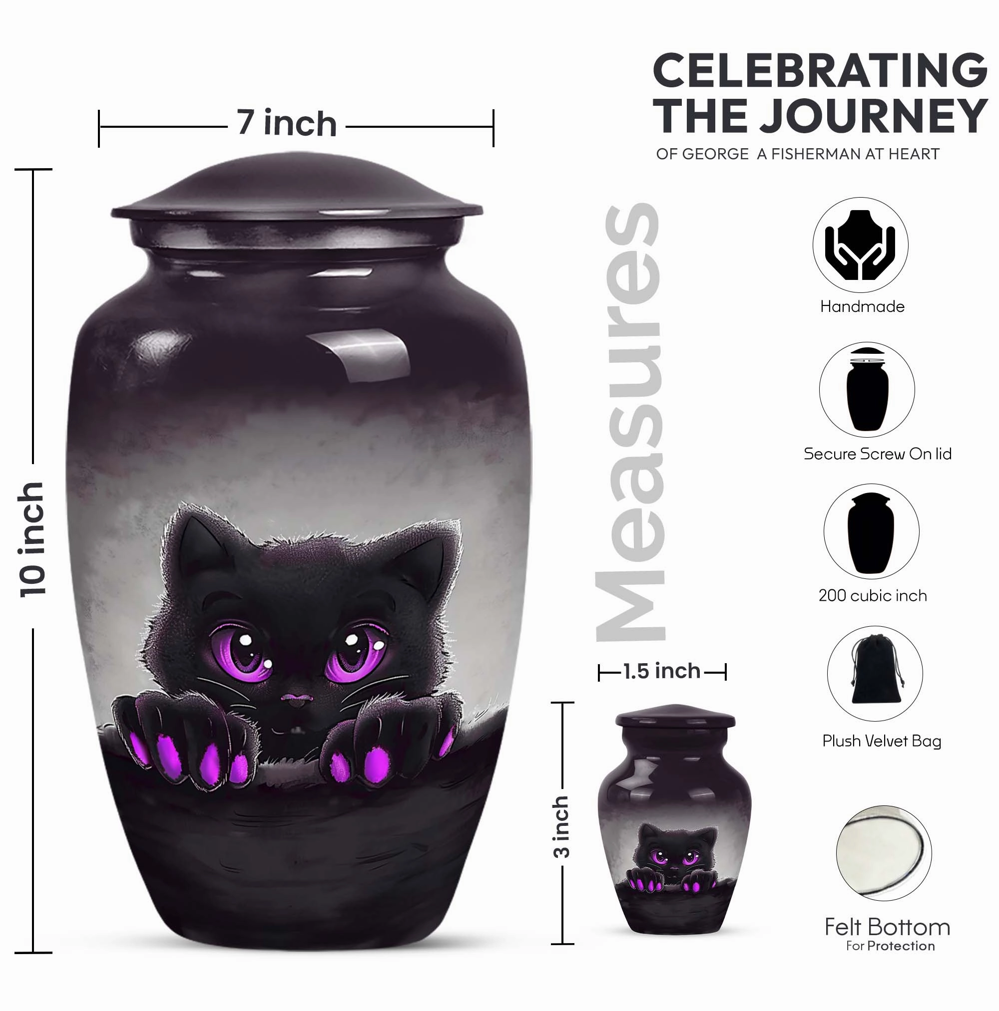 PAWS Eternity's Embrace: Adult Male Cremation Urn For Ashes