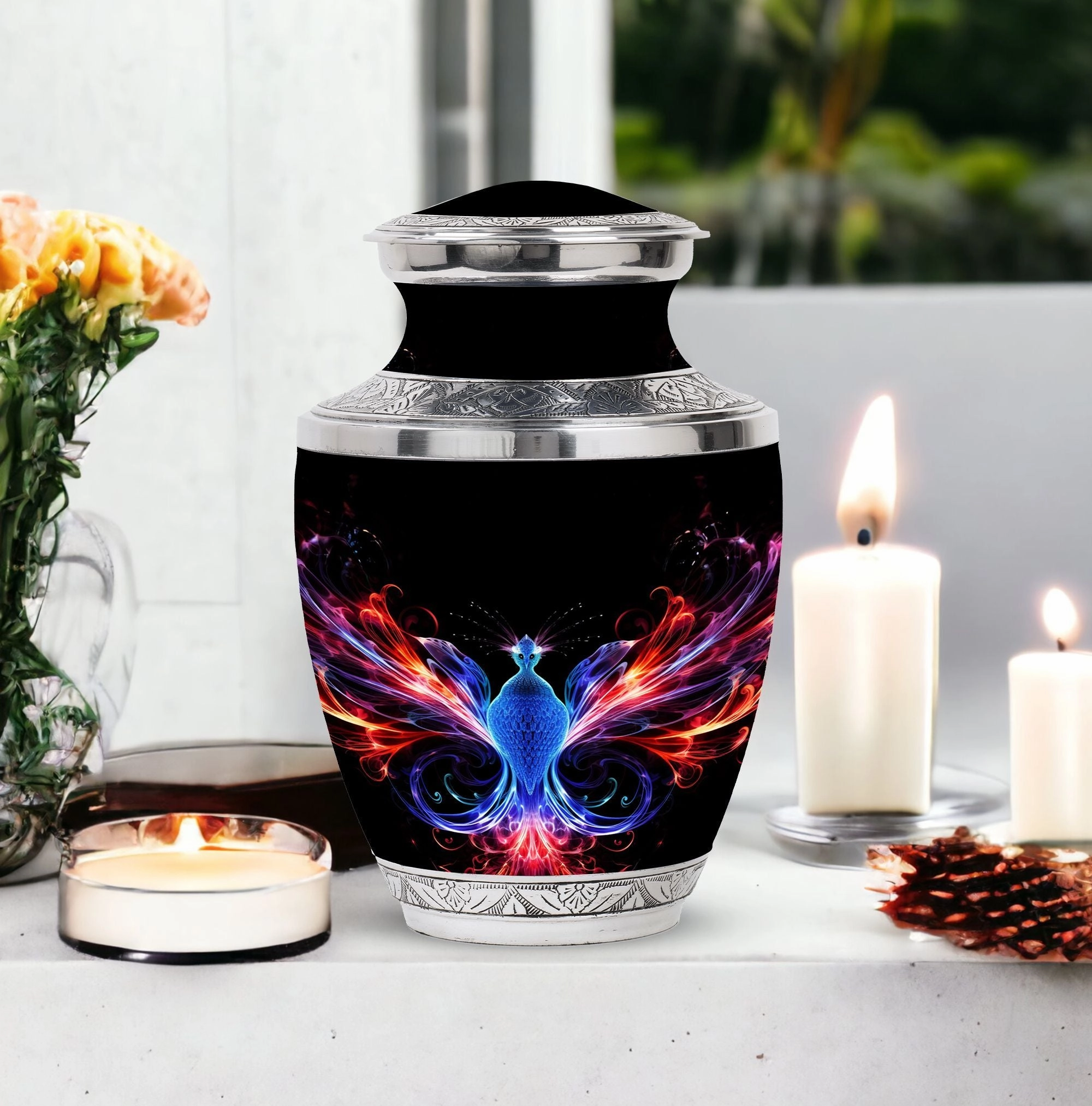 Phoenix Spectrum: Colorful Cremation Urn For Farewell