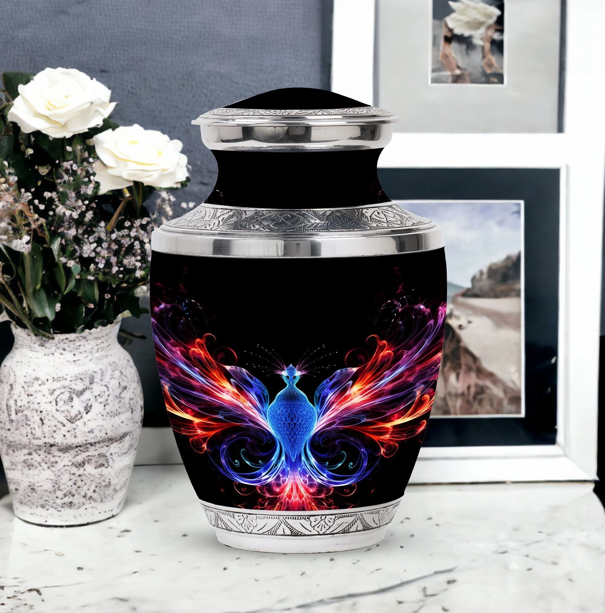Phoenix Spectrum: Colorful Cremation Urn For Farewell