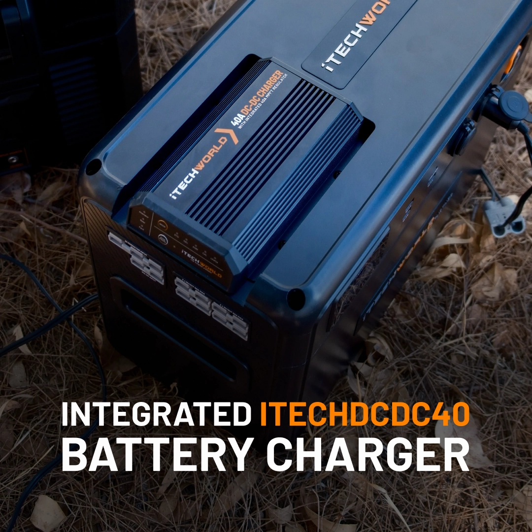 Premium GoFurther | Dual Battery System | with iTECHDCDC40 Battery Charger and iTECH120X PRO Lithium Battery with Bluetooth